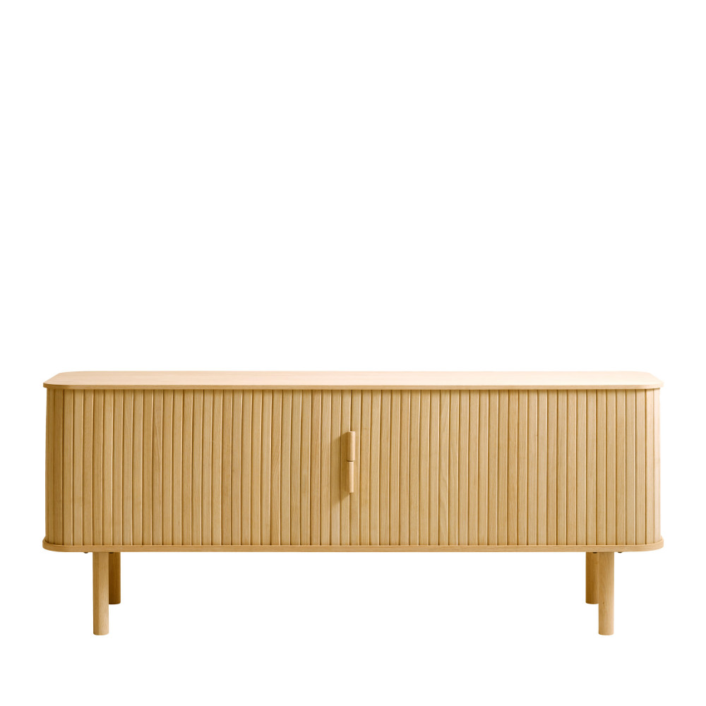 Meuble TV aux portes coulissantes en bois strié L160cm- CALLAN, DRAWER