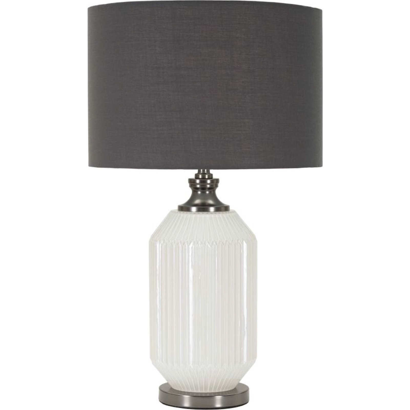 Lampe à poser verre strié abat-jour tissu MODERN, RECOLLECTION