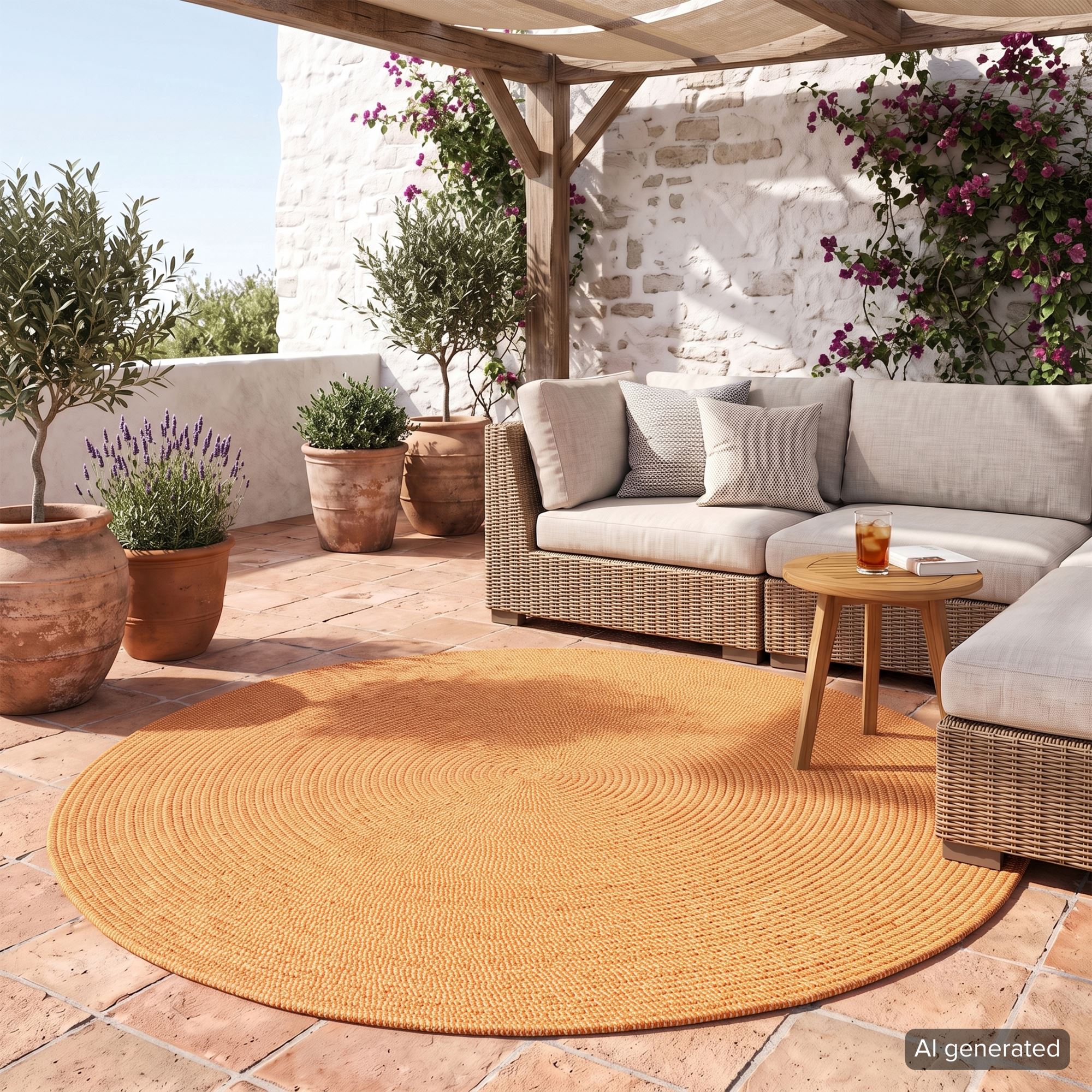 Tapis d'intérieur/d'extérieur fabriqué à la main - SOLARIS, GINO FALCONE