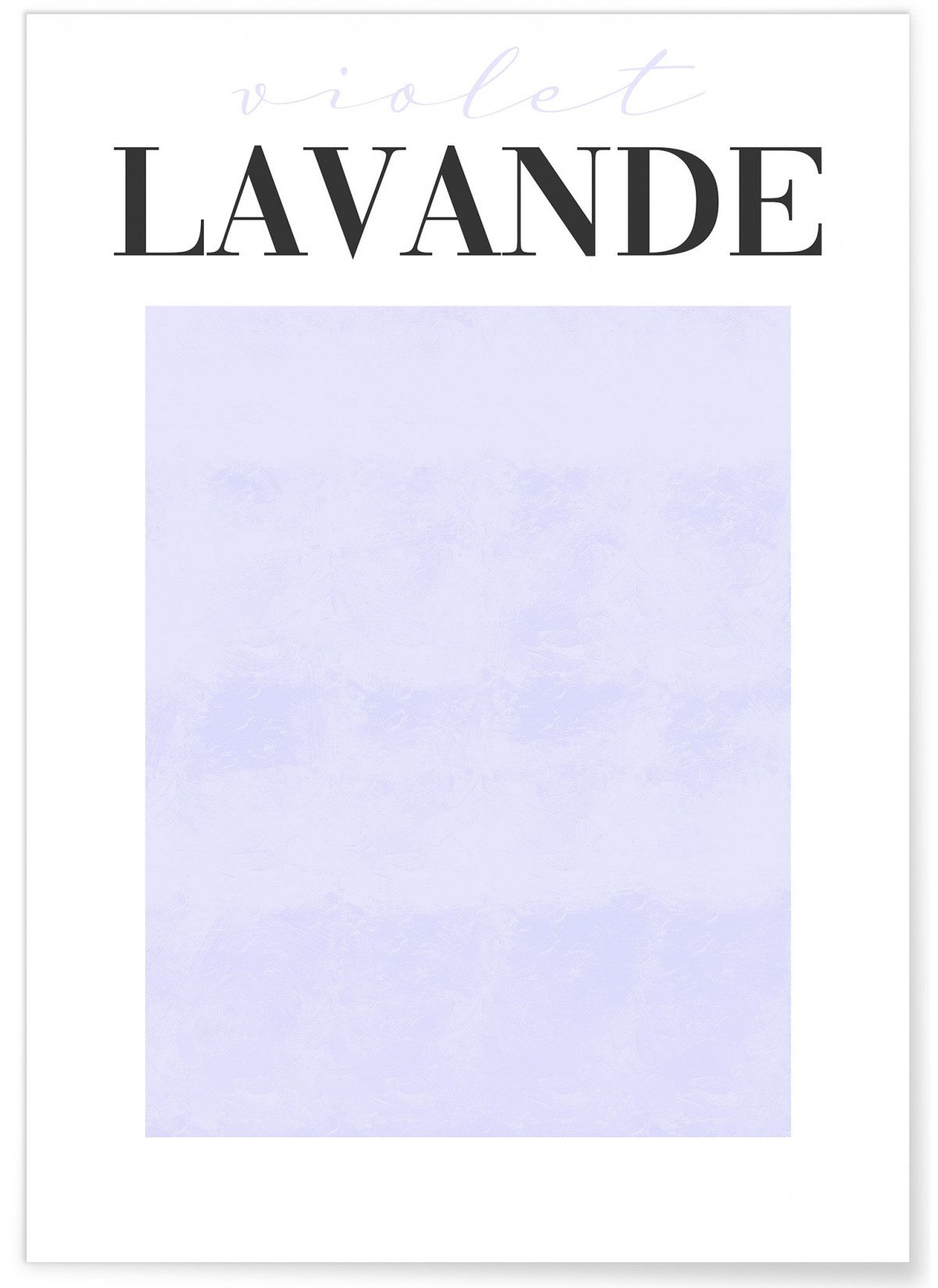 Affiche Violet Lavande, L'AFFICHERIE