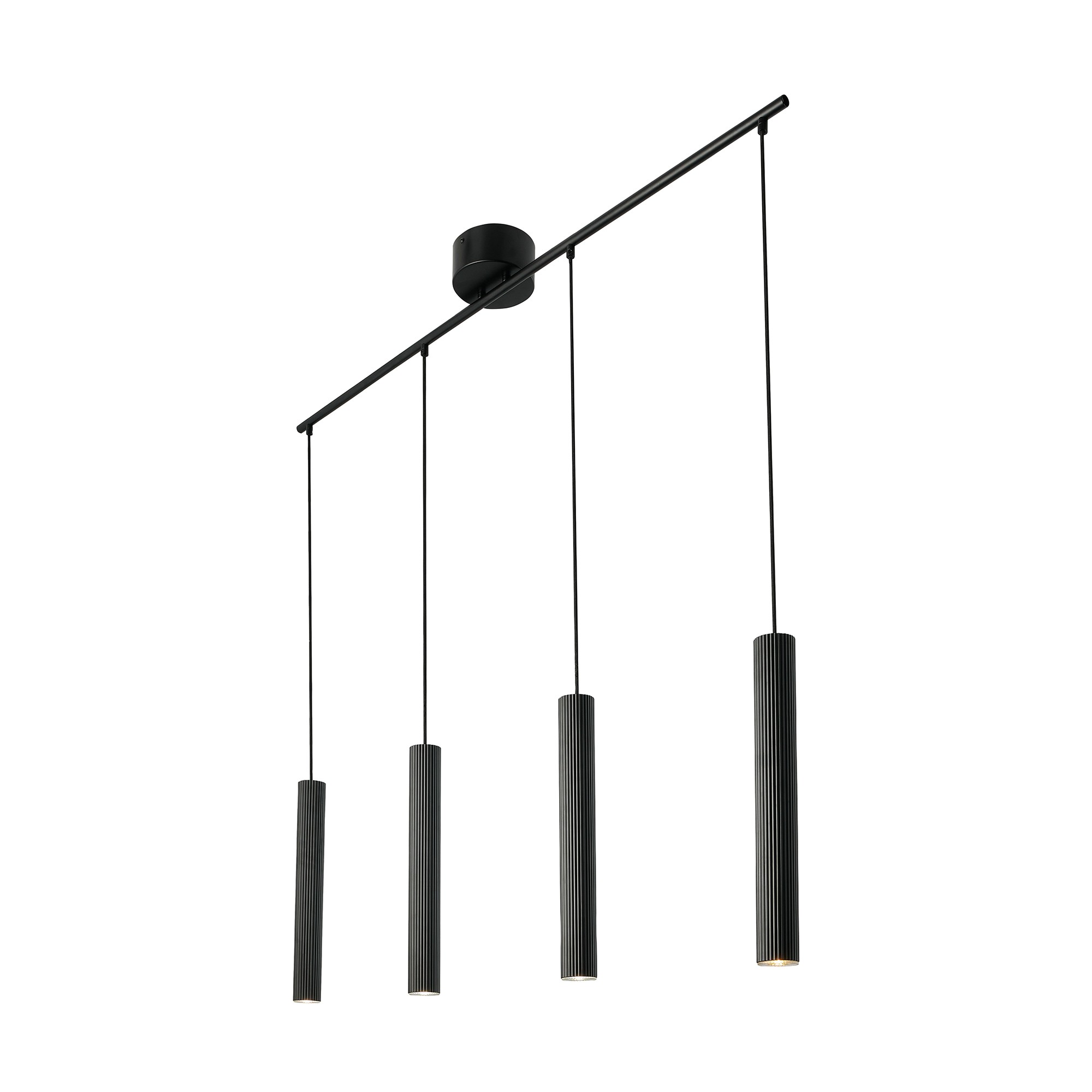 Suspension rond surface striée en métal, VICO 4-Rail, NORDLUX