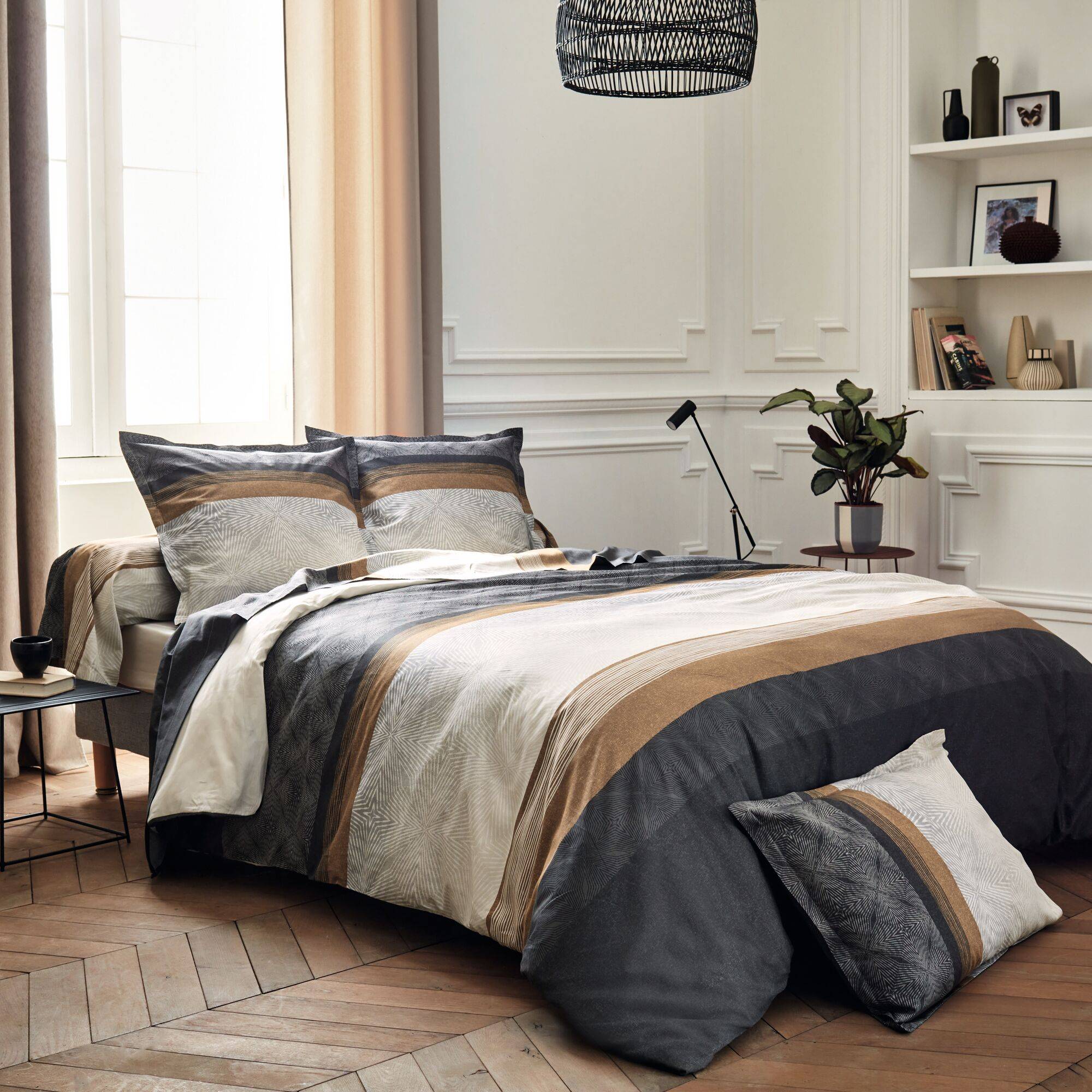 Drap-housse satin de coton uni, TRADILINGE