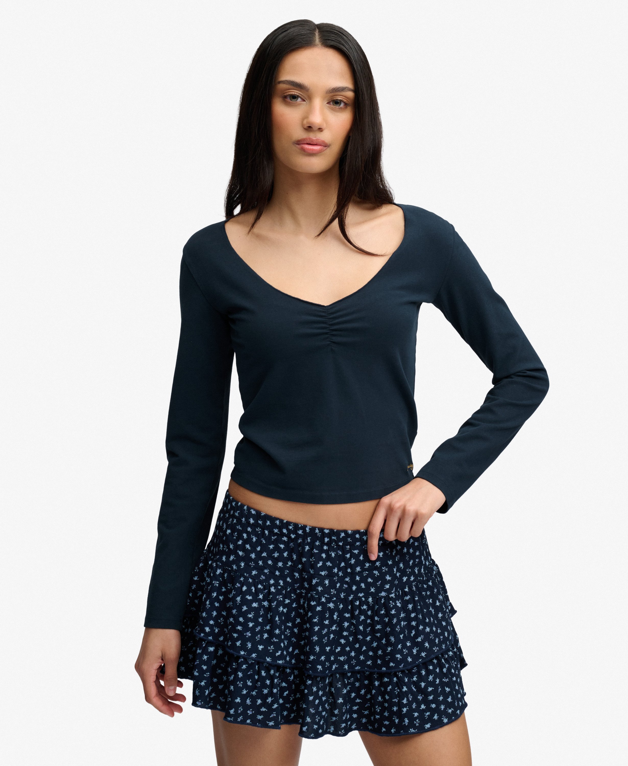 Haut Manches Longues Athletic Essential Froncé, SUPERDRY