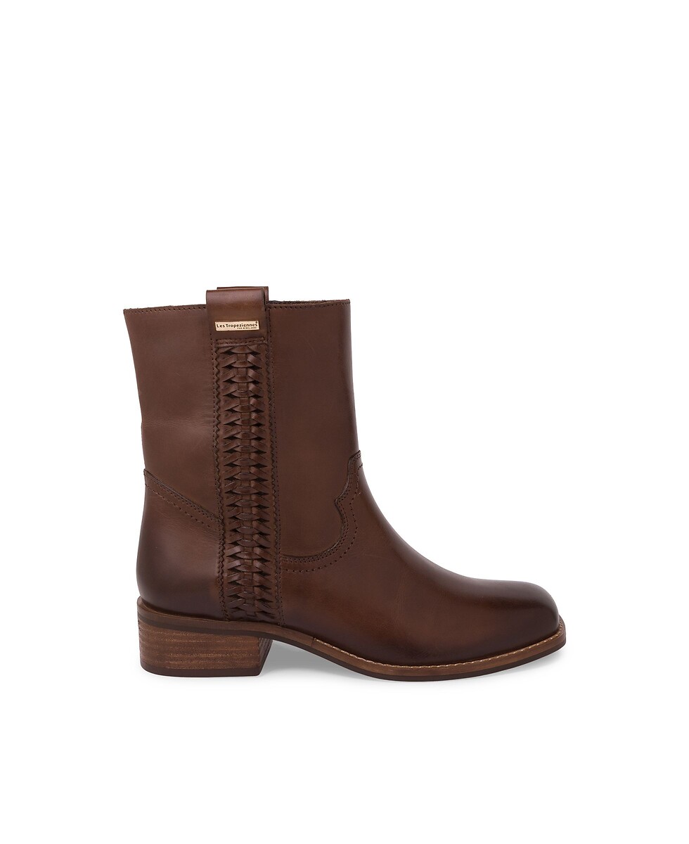 Victoria Flat Leather Ankle Boots, LES TROPEZIENNES PAR M.BELARBI