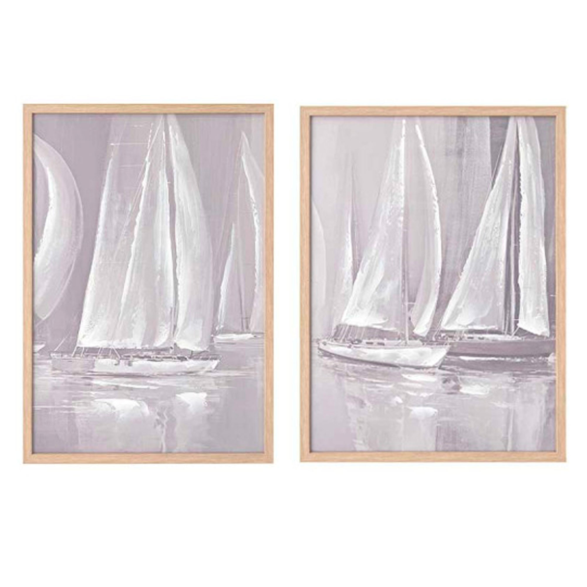 Set de 2 cadres décoratifs voiliers 50x70cm, WADIGA
