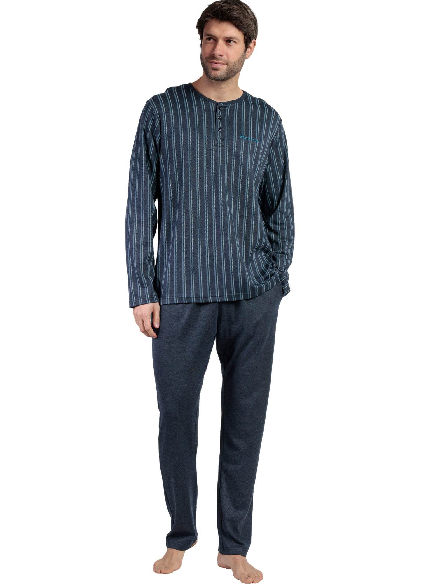 Pyjama pantalon polo manches longues Italic, ADMAS