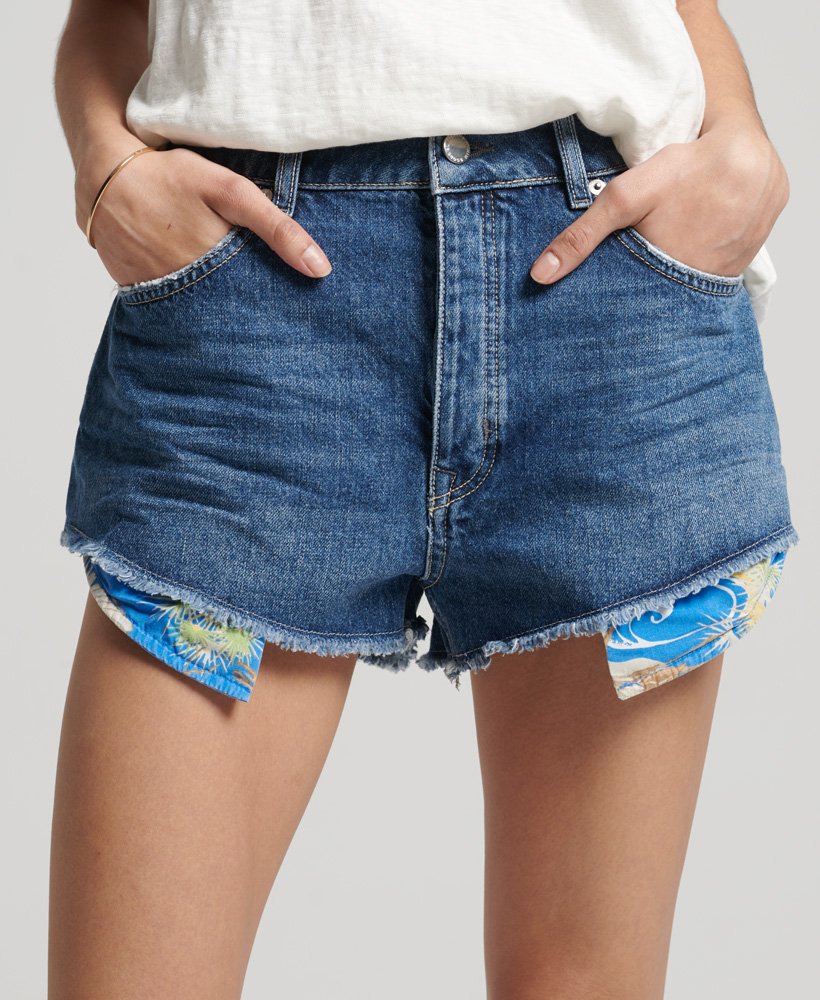 Short taille haute déchiré Vintage, SUPERDRY