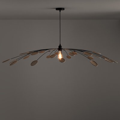 Hanglamp in metaal en rotan Ø138 cm, Léonie LA REDOUTE INTERIEURS