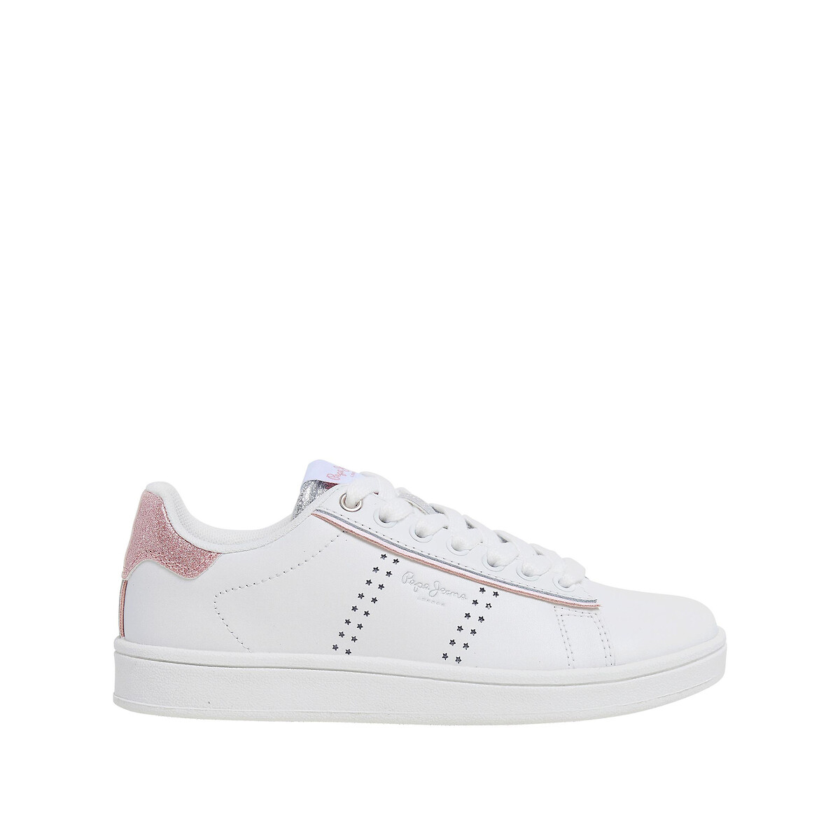 Witte sneakers dames laag leer La Redoute
