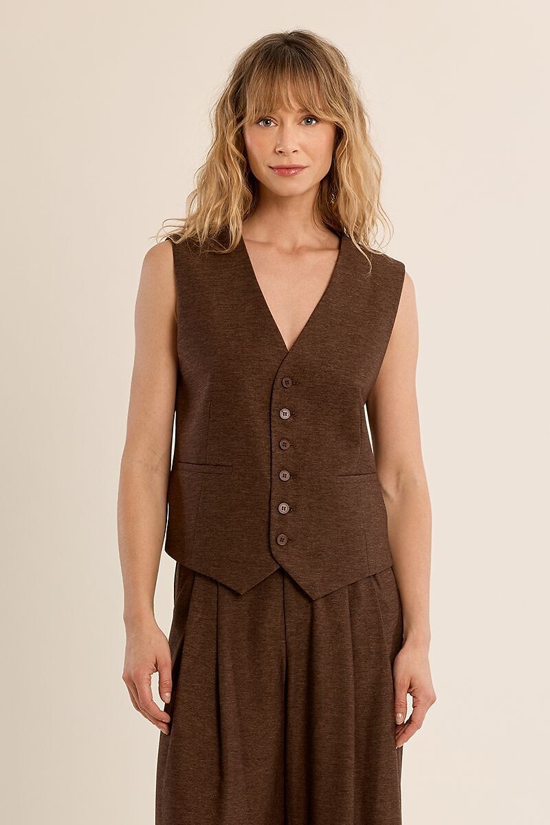 Gilet de costume col V, MOLLY BRACKEN