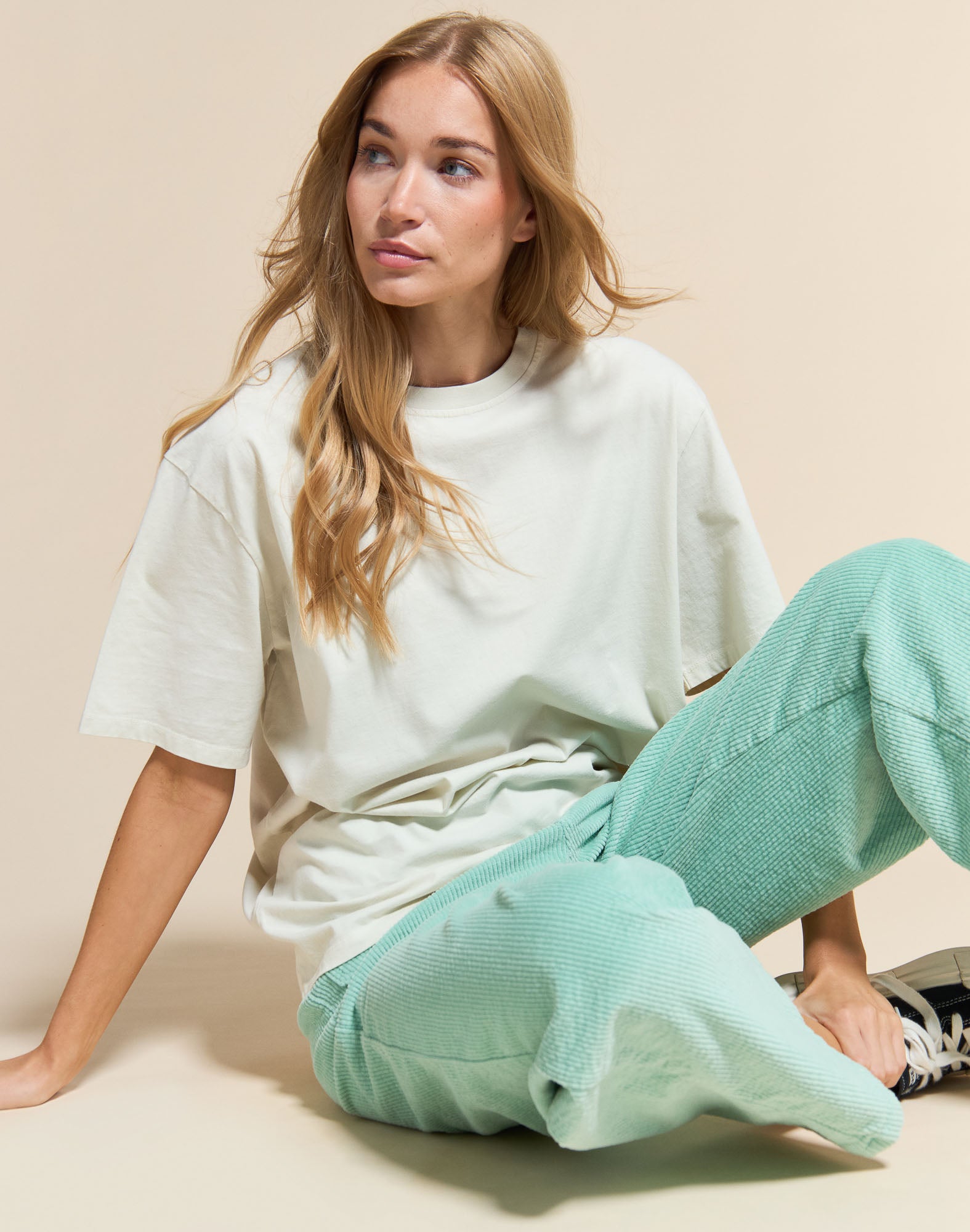 PANTALON JANE VELOURS MINT, PULLIN