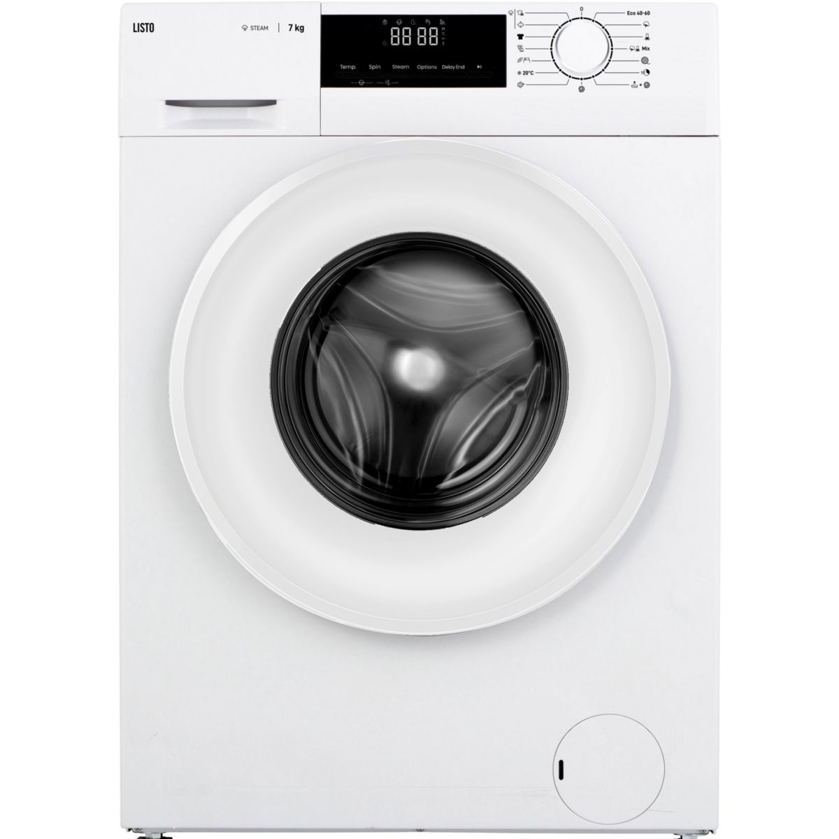 Lave linge compact LF714L2b - 7 kg - 1400 tr/min - Classe A - Moteur induction, LISTO