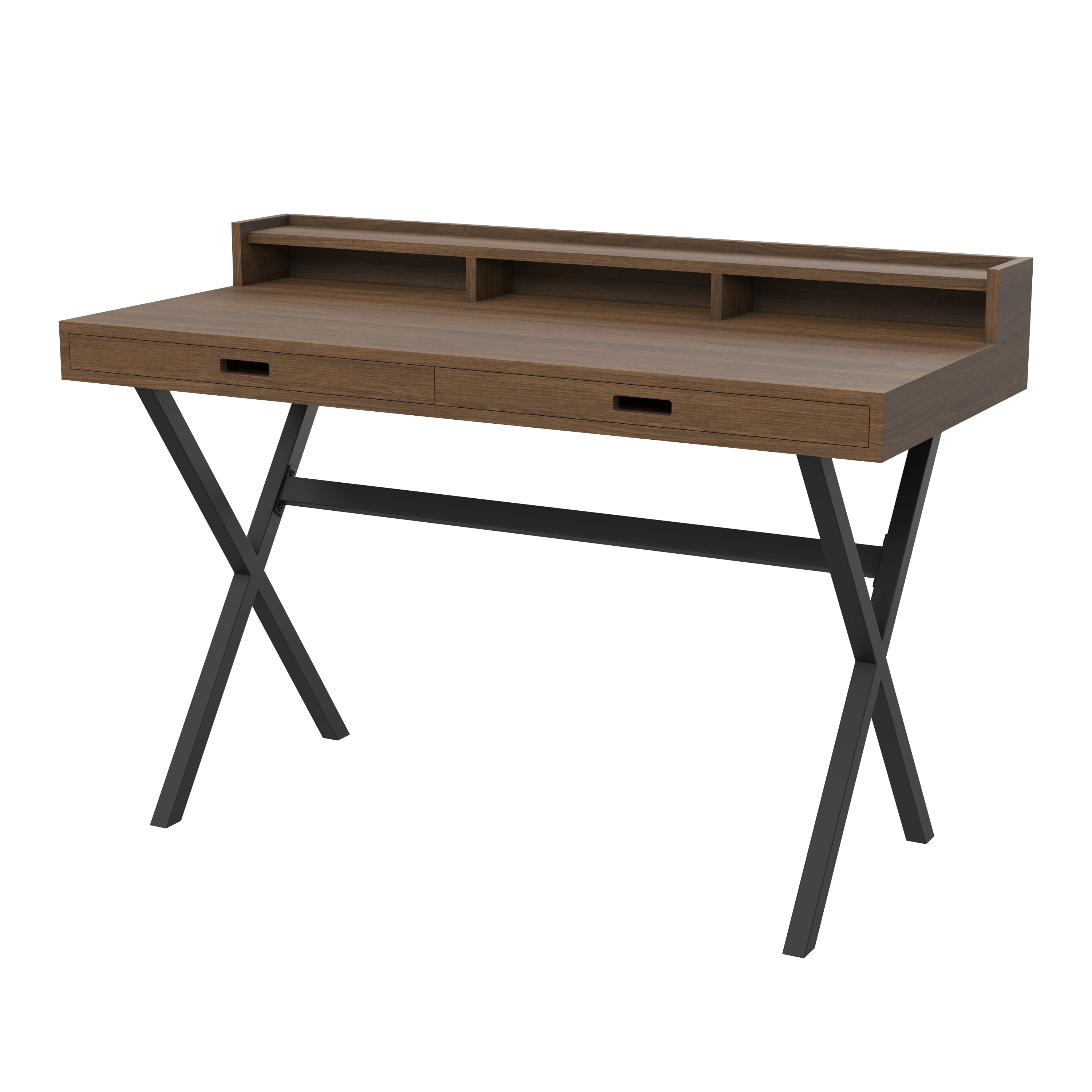 Bureau en chêne teinté et métal coloré, HYPPOLITE, HARTO