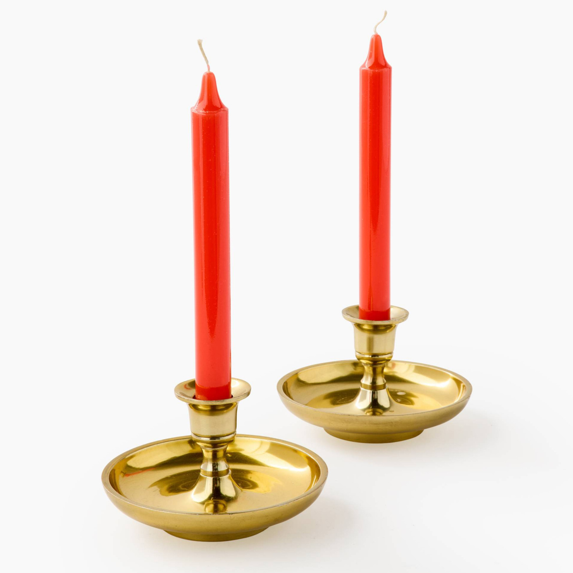 Lot de 2 bougies droites llaquées, MONOPRIX