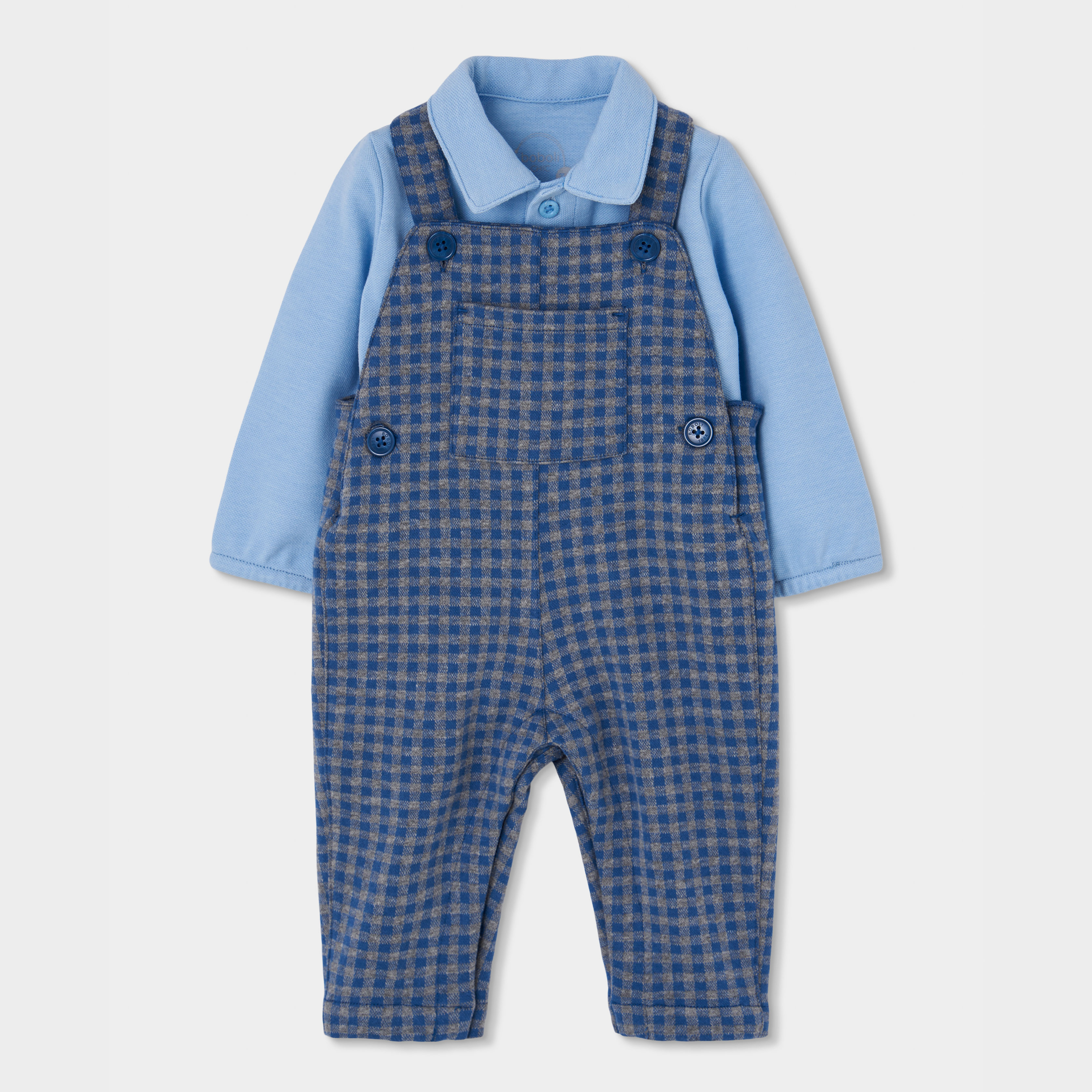 Ensemble bébé garçon maille à carreaux, BOBOLI