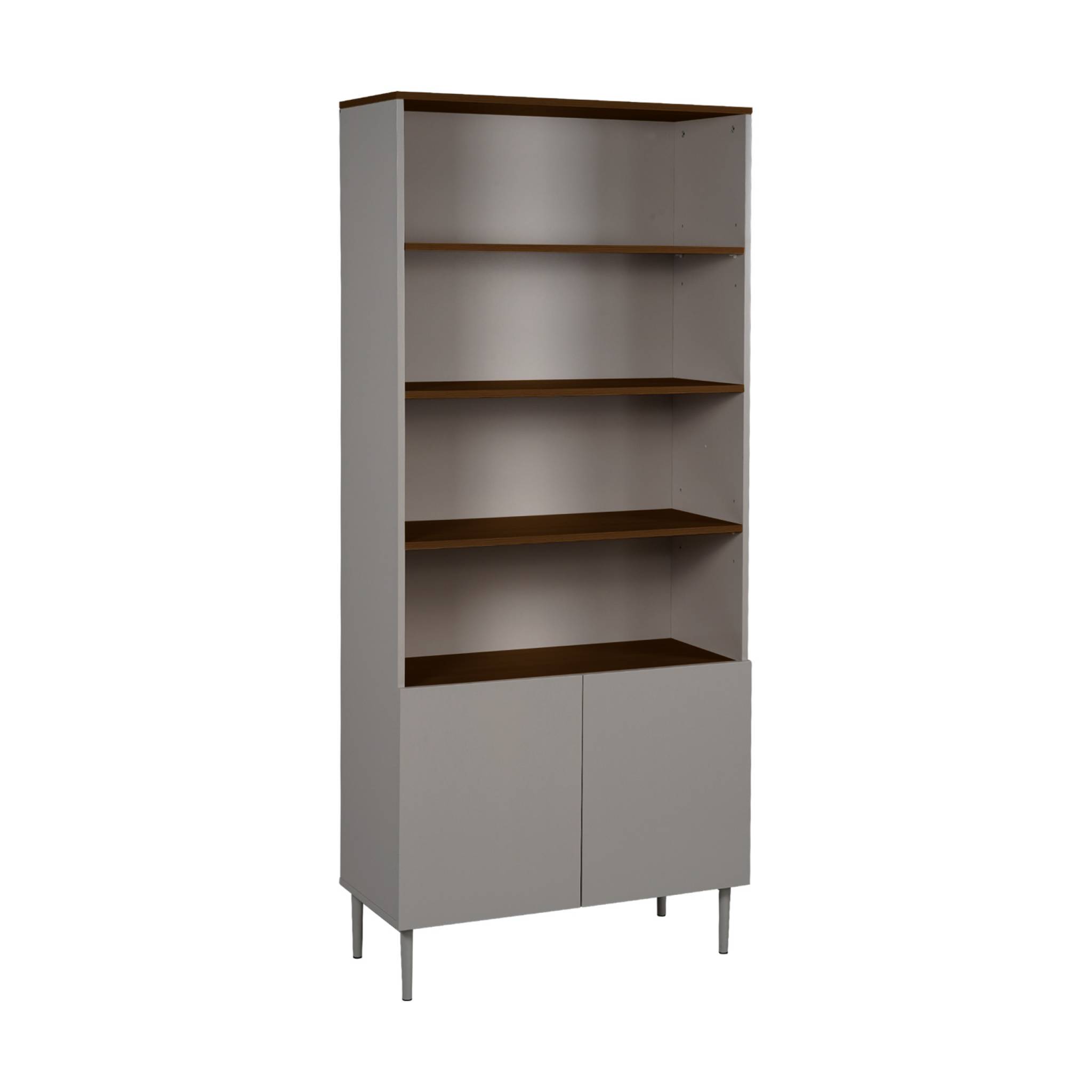 Etagère, bibliothèque décor bois piétement métal 6 niveaux ASHTON, SWEEEK