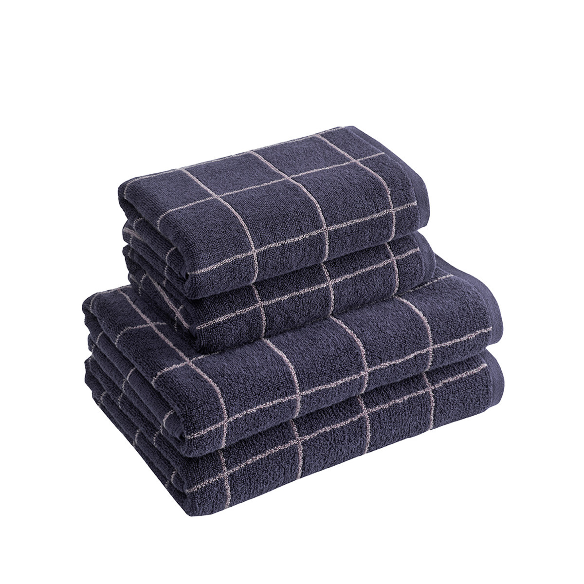Ensemble de bain 4 pièces ARCADIA CHECK, SENSEI MAISON