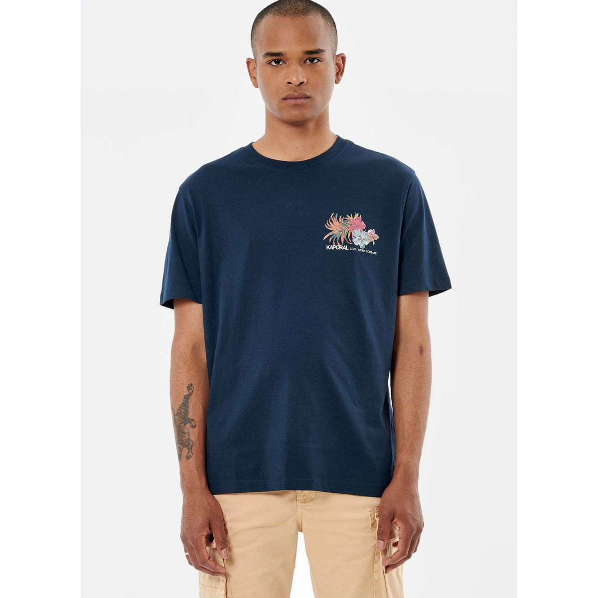 Tee shirt homme online a fleur