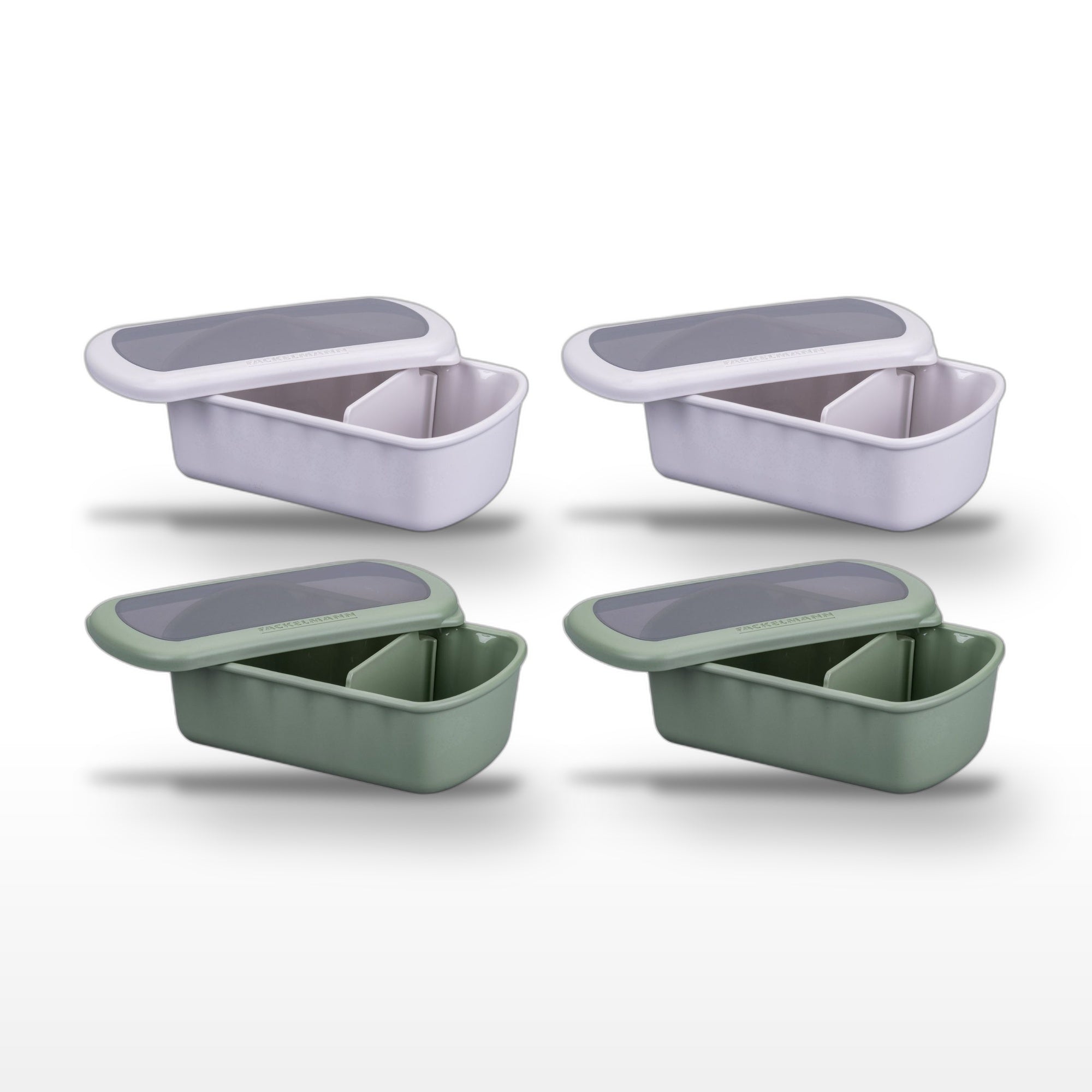 Lot de 4 lunch box compartimentées 1L avec 4 ustensiles STORAGE, FACKELMANN