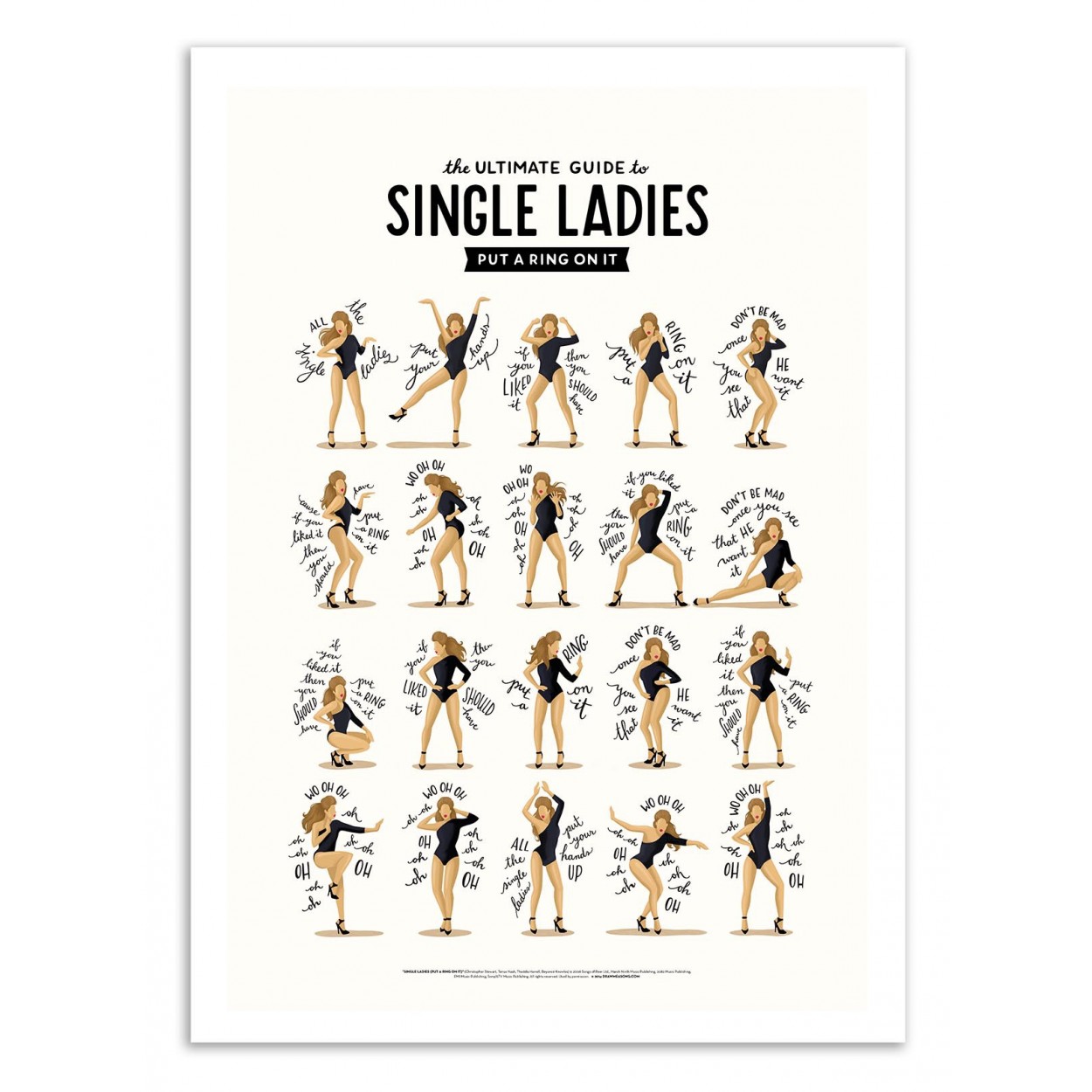 Affiche d'art - single ladies - Nour Tohme, WALL EDITIONS