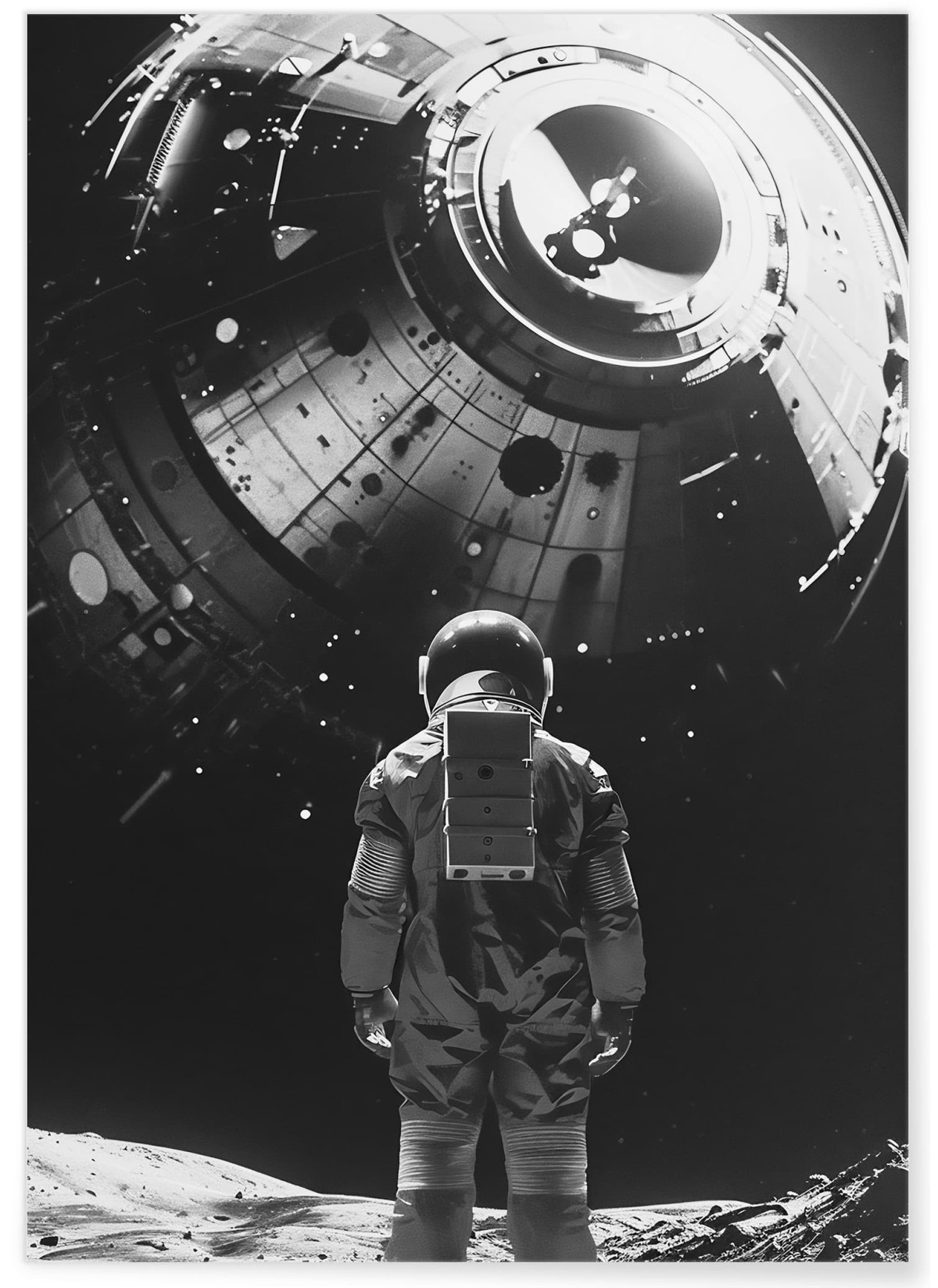 Affiche Astronaute et Station Spatiale, L'AFFICHERIE