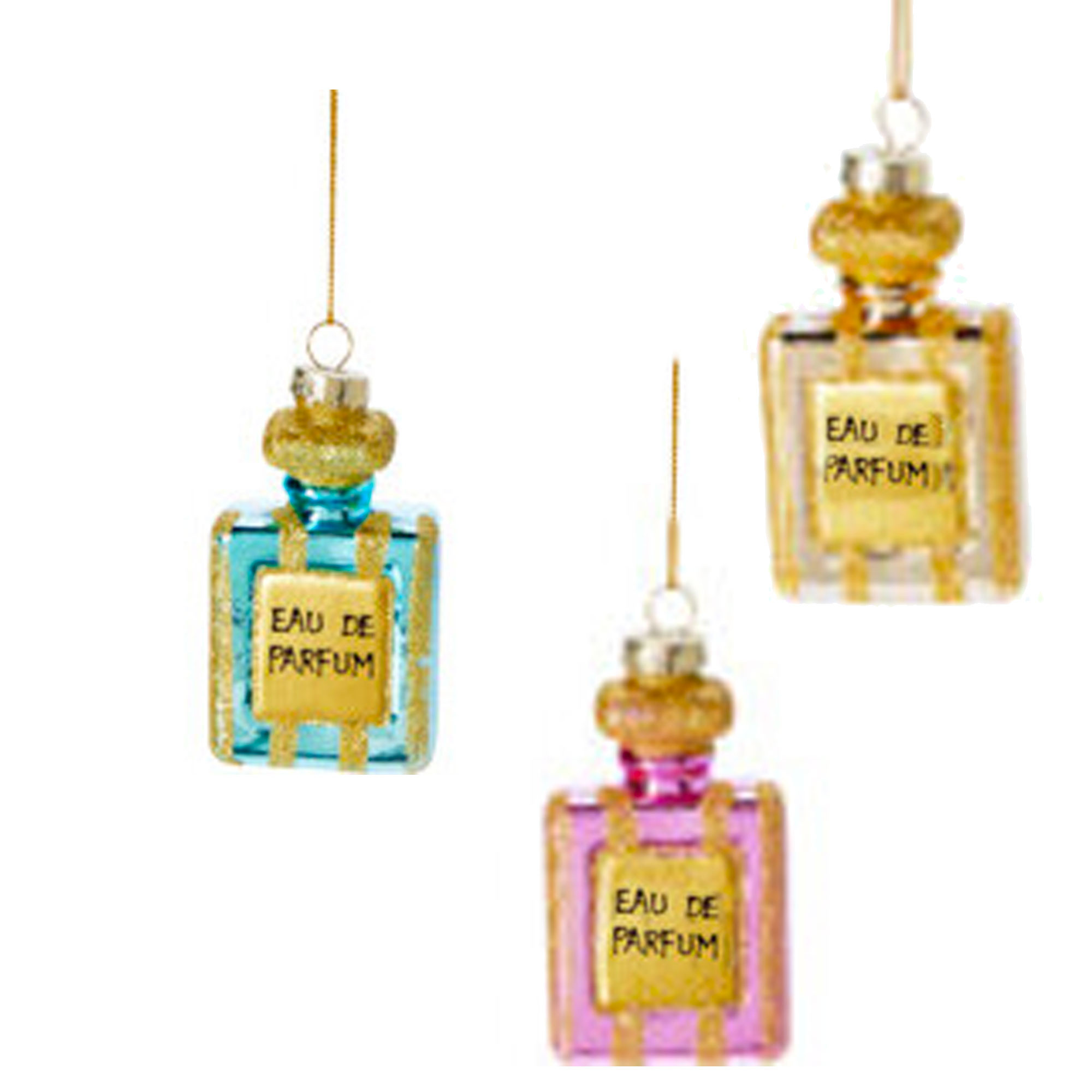 Set de 3 boules de Noël flacons de parfum 5x2.5x9cm, WADIGA