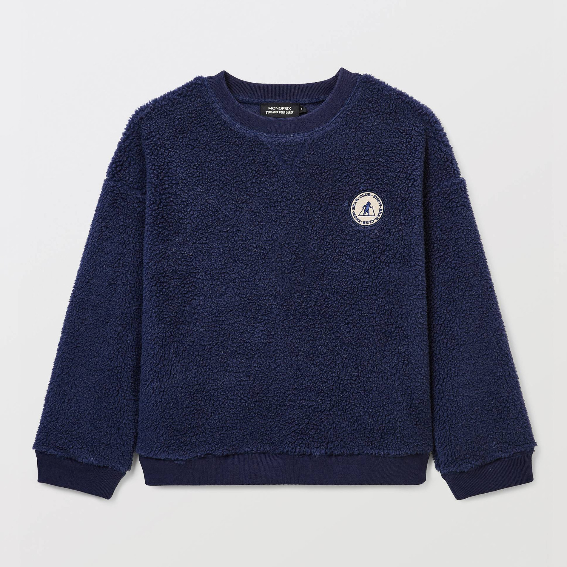 Sweat col rond imprimé en coton BIO GOTS, MONOPRIX