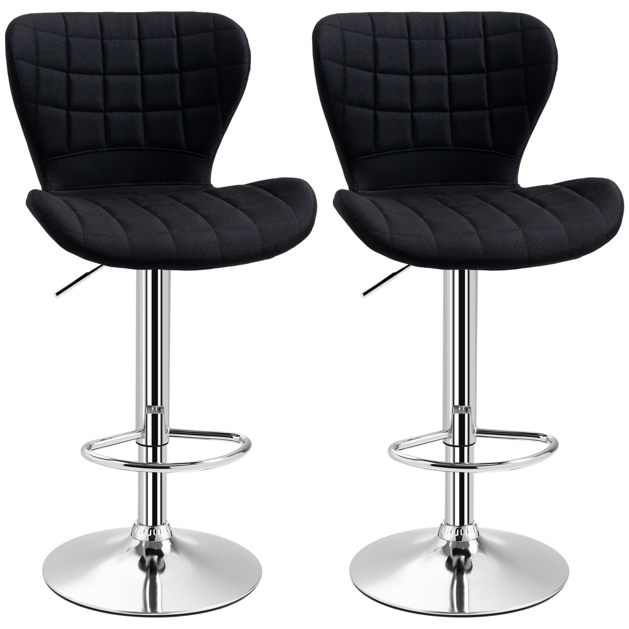 Tabouret de bar Lin Noir, HOMCOM