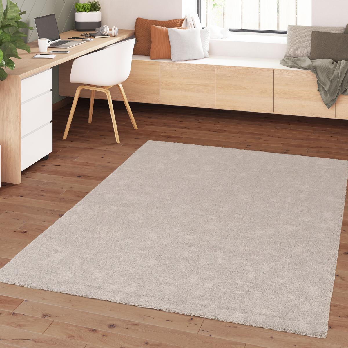 Tapis salon et chambre tissé motif uni VELURE 1, UN AMOUR DE TAPIS