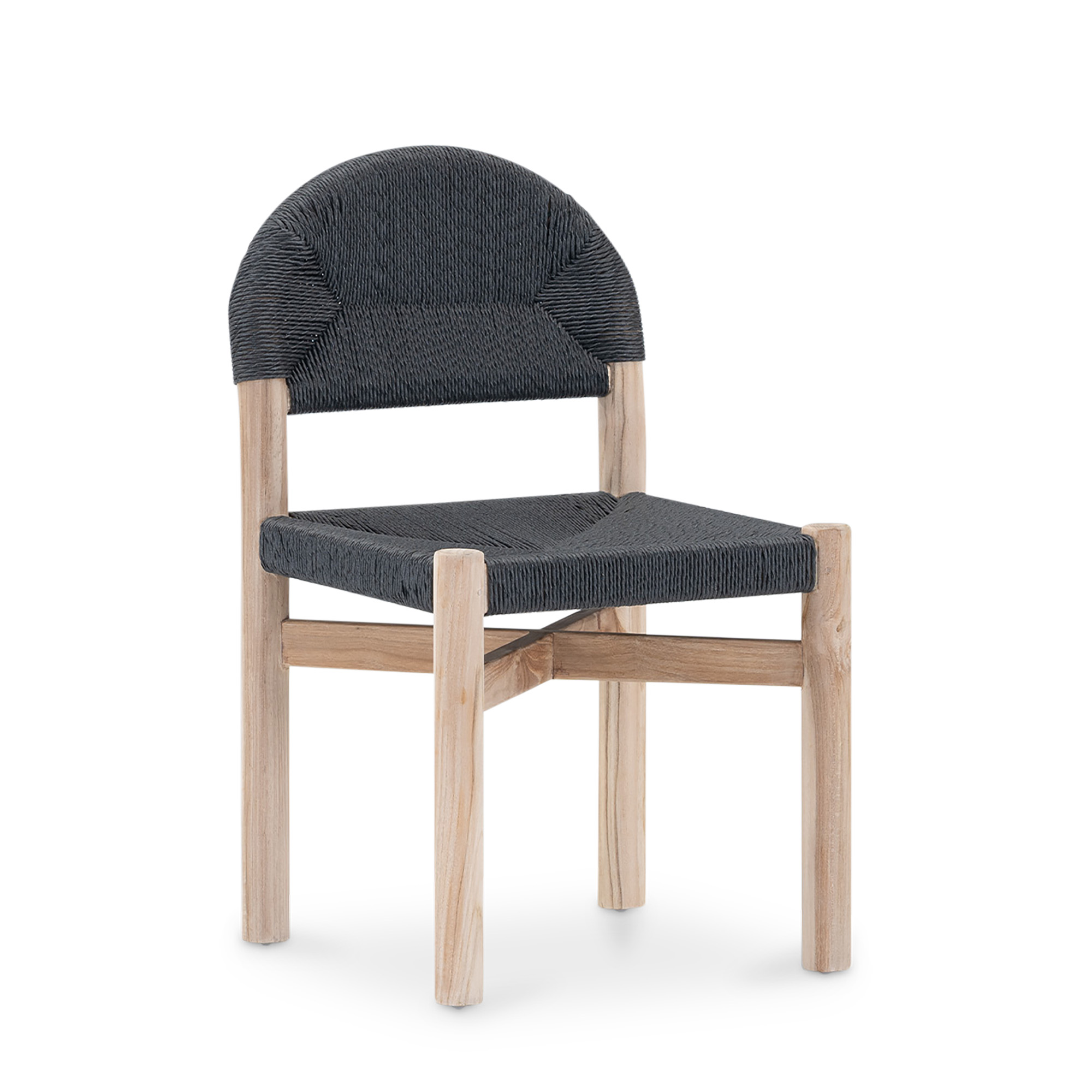 Chaise en bois, rotin, lot de 6, SAHARA, DEFORA HOME
