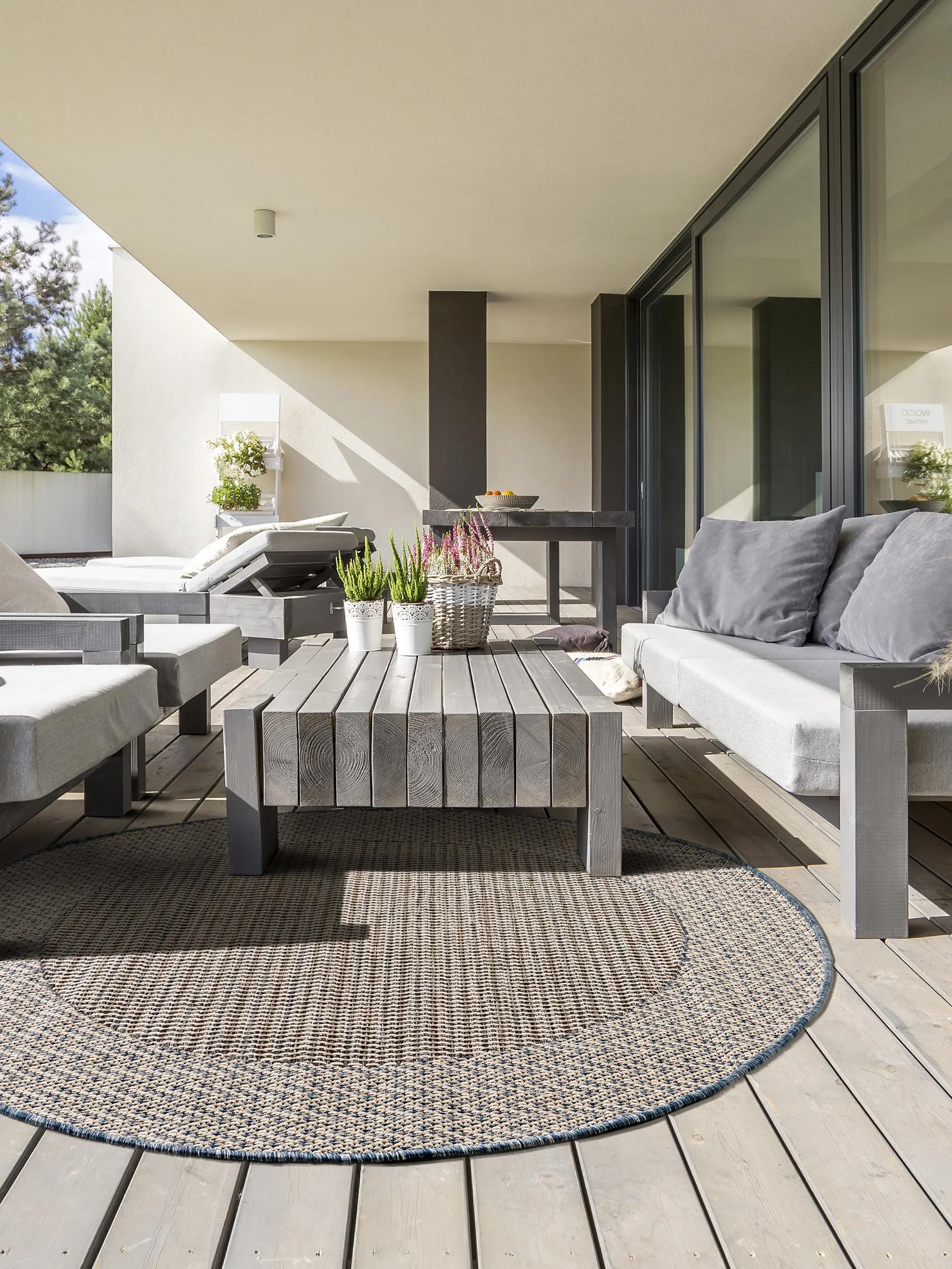 Tapis rond d'extérieur & intérieur RIVER, BENUTA 