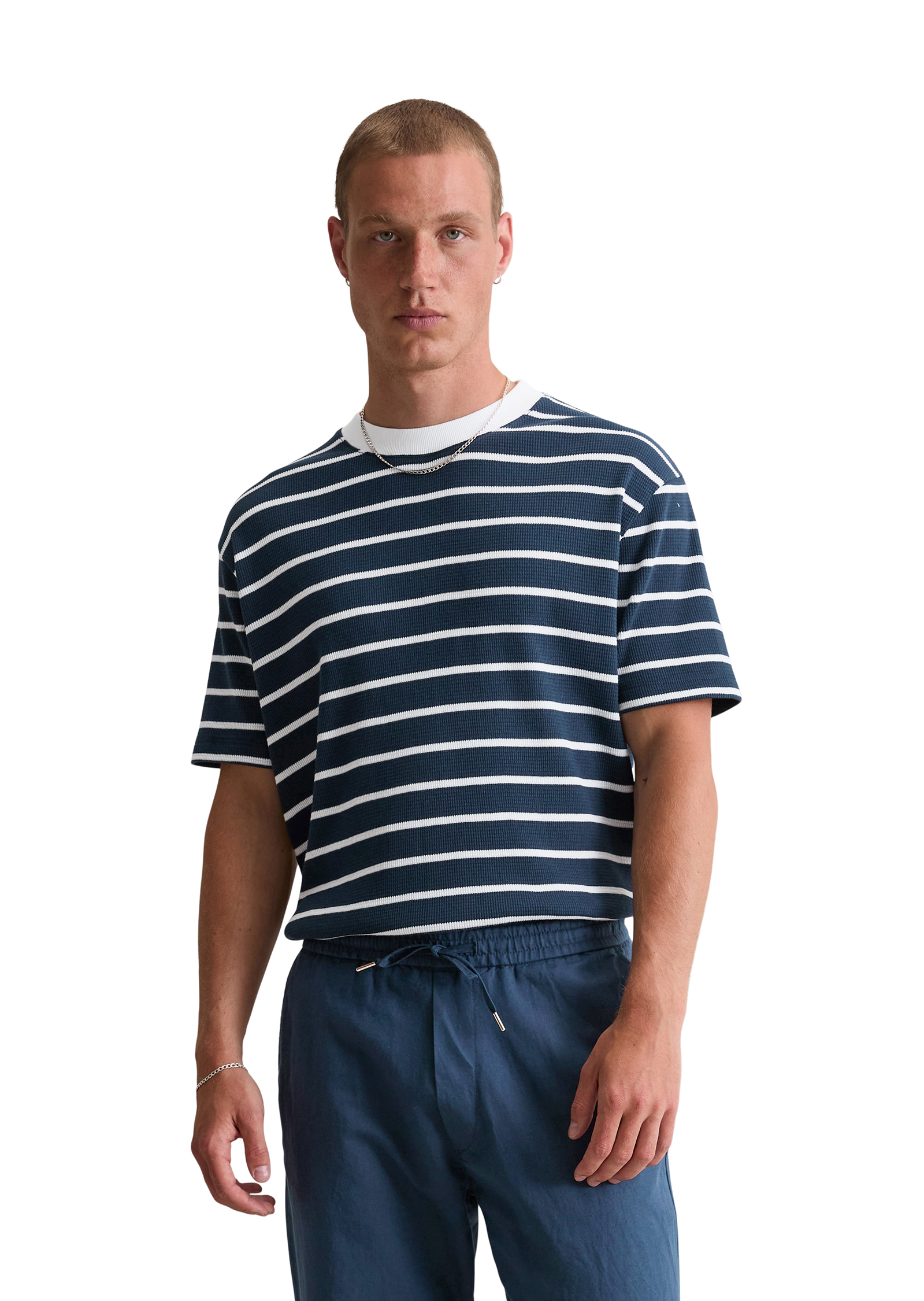 T-shirt relaxed en jersey gaufré doux, MARC O’POLO DENIM