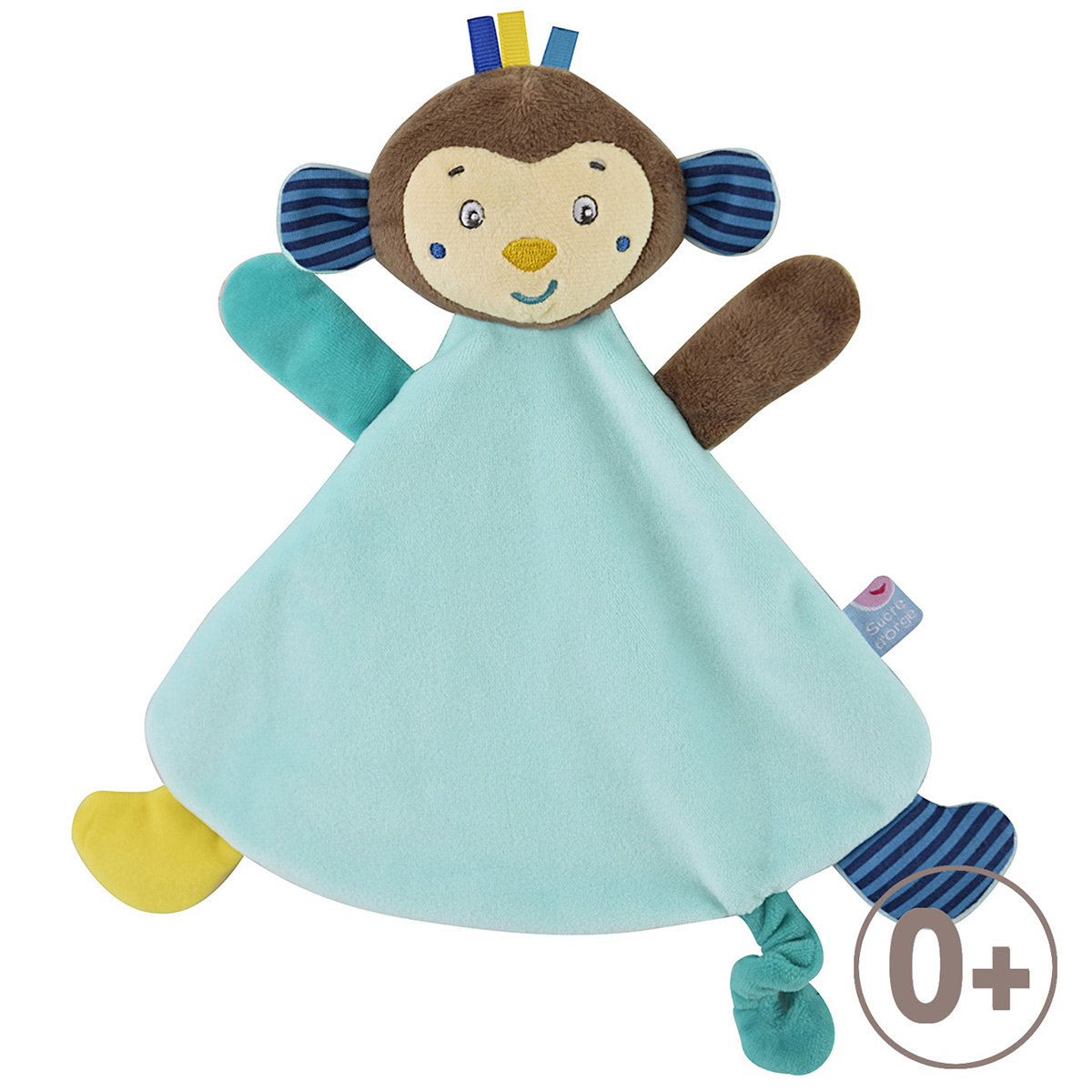 Doudou singe bleu, SUCRE D'ORGE