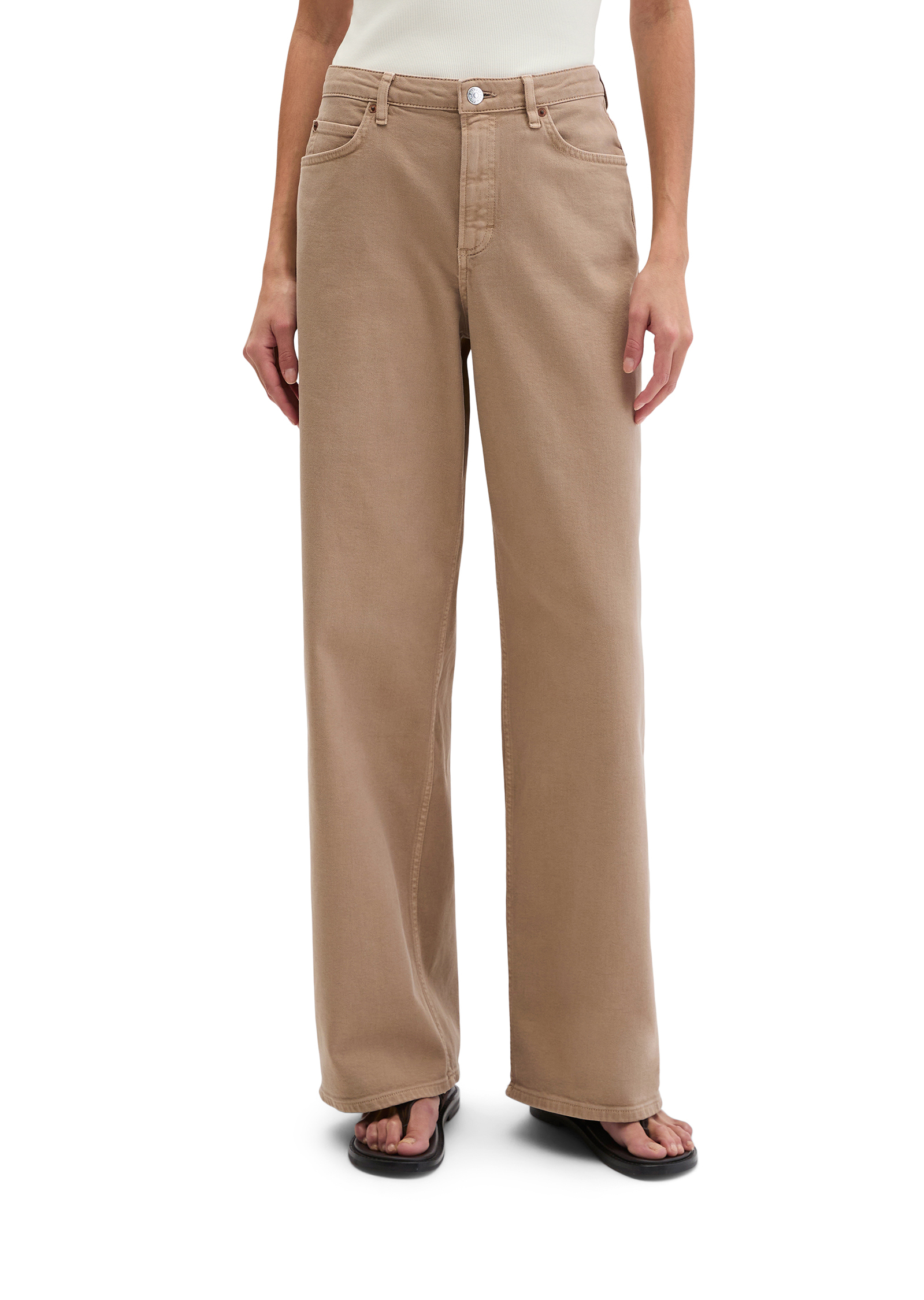 Jeans modèle Tolva large en coton organique mélangé stretch, MARC O'POLO