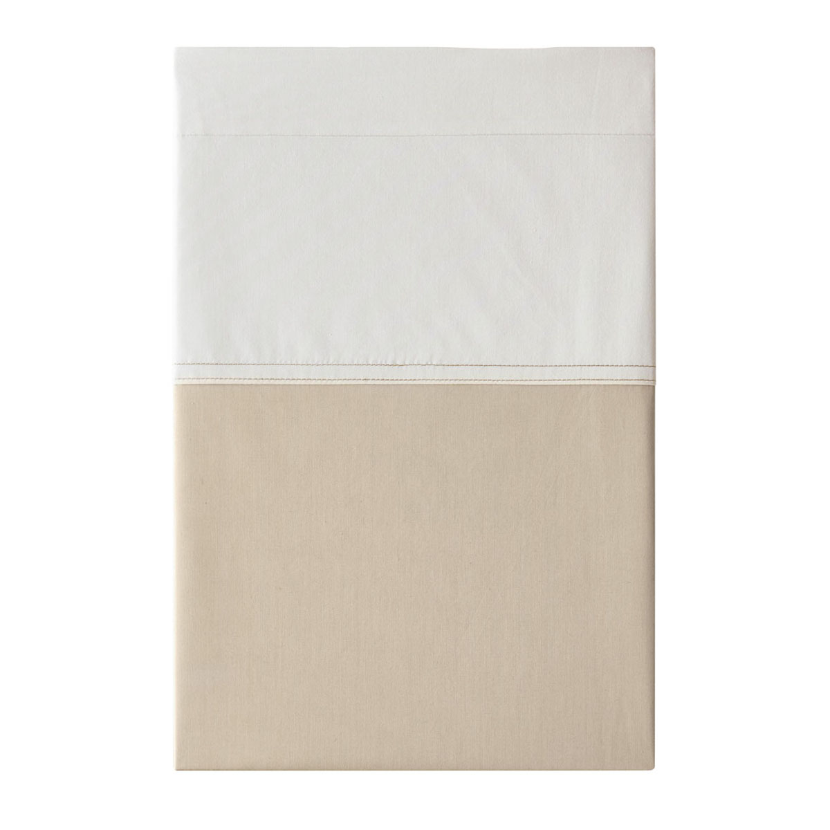 Drap plat bicolore en percale de coton, RENDEZ-VOUS, ESSIX