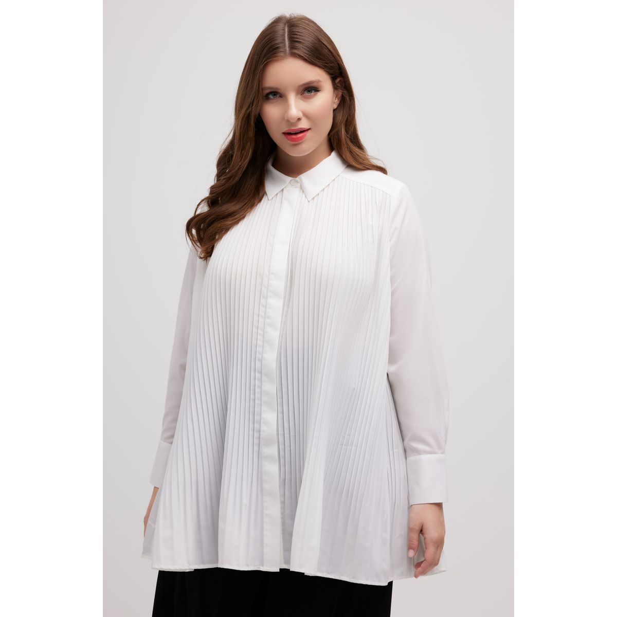 Chemise blanche pliss e femme La Redoute