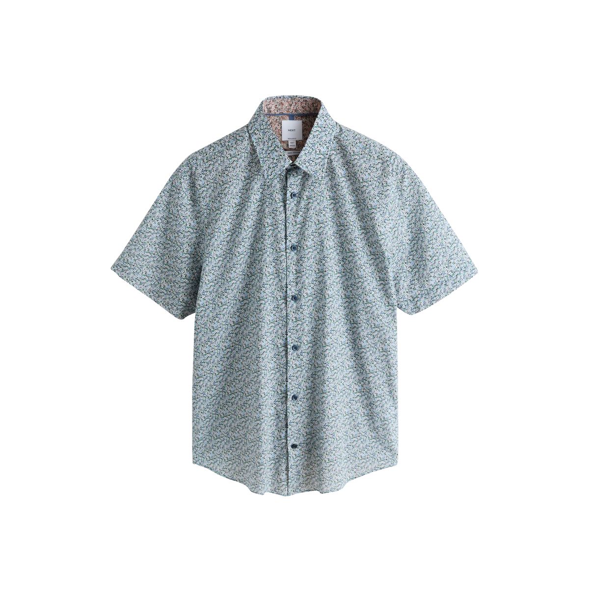 Chemise en coton imprimée à manches courtes, NEXT