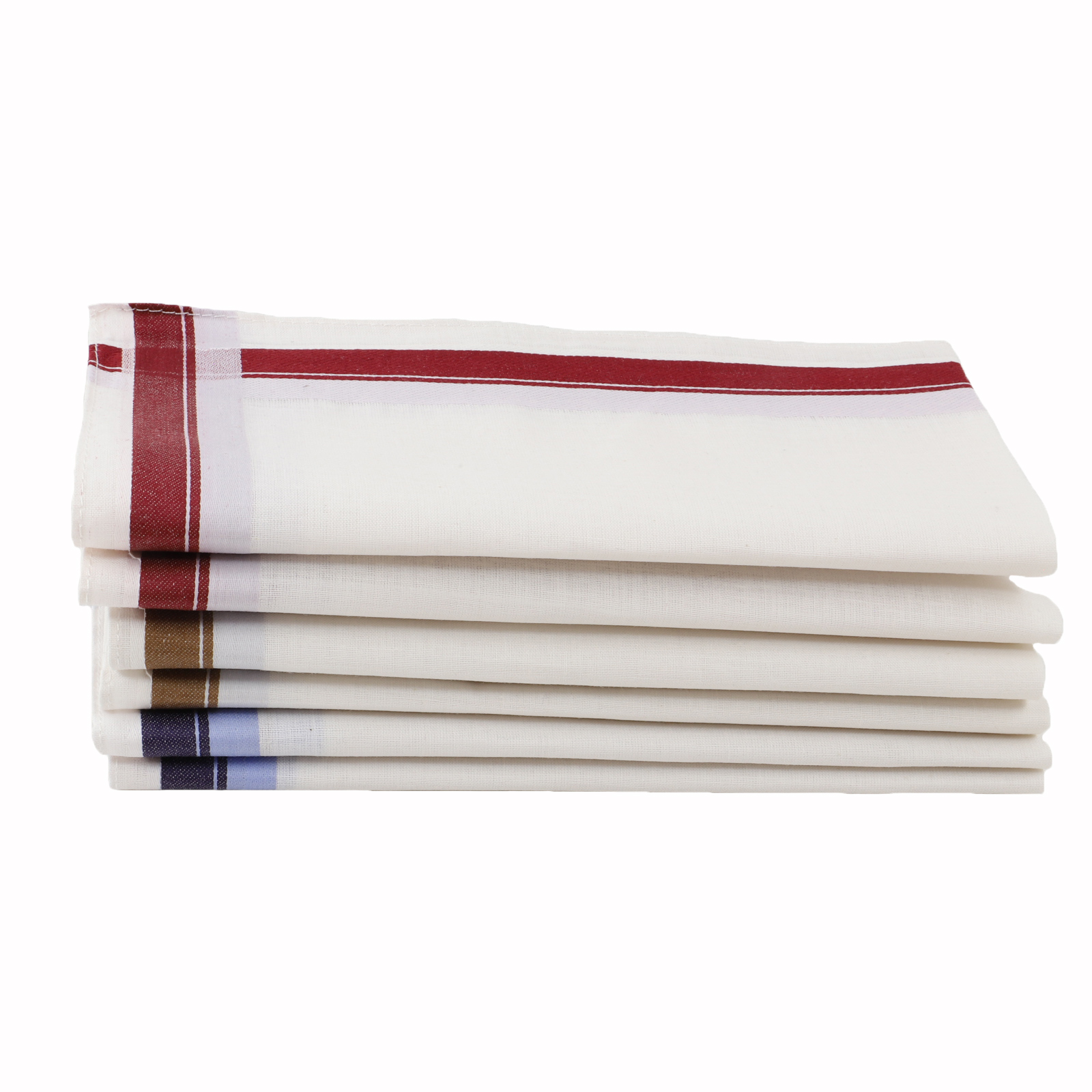 Lot de 6 mouchoirs tissu coton 57 fils QUENTIN, LINANDELLE