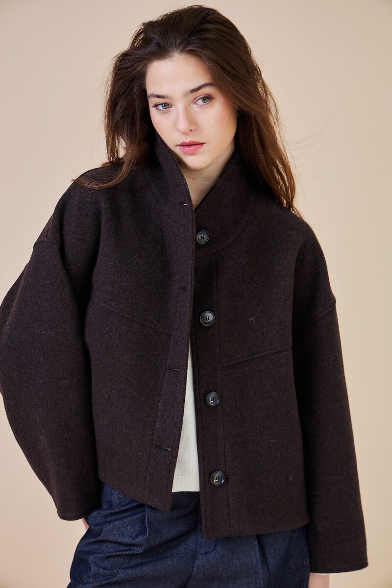 ジャケット・アウター herlipto Viana Wool Short Coat espresso HLT REPORT VOL.7】11 Ways to style Outerwear by Her lip to