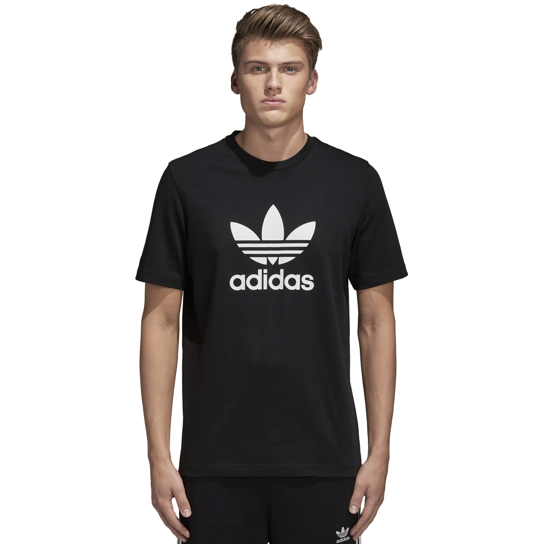 Trefoil T Shirt Black Adidas Originals La Redoute