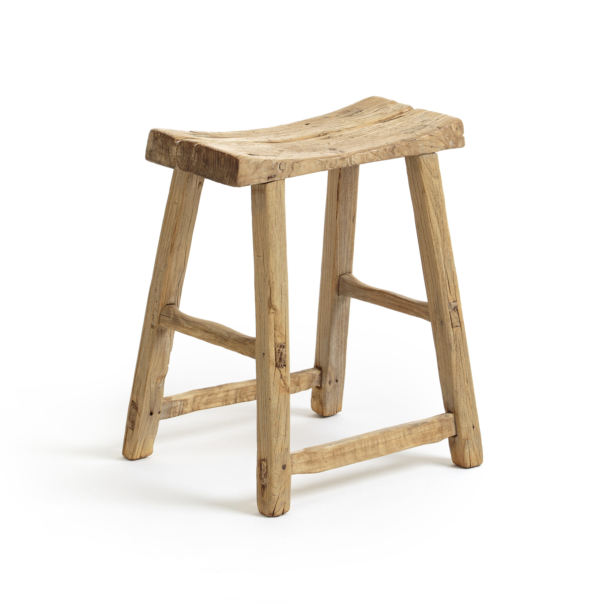 Product photograph of Sumiko Solid Elm Stool from La Redoute UK