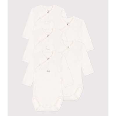 Pack of 5 Bodysuits in Cotton PETIT BATEAU