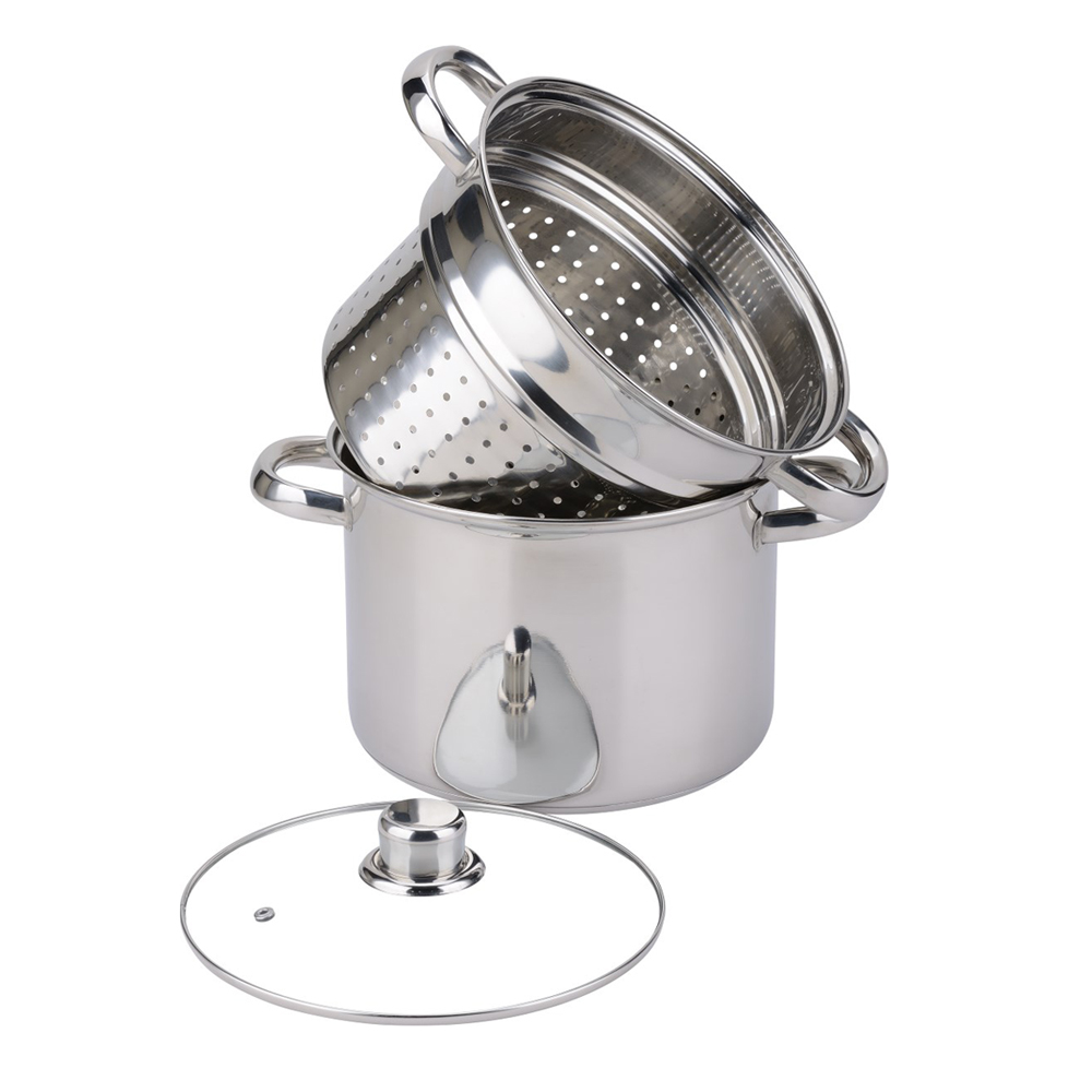 Cuiseur à pâtes inox - 20 cm - 5 litres environ, BAUMALU