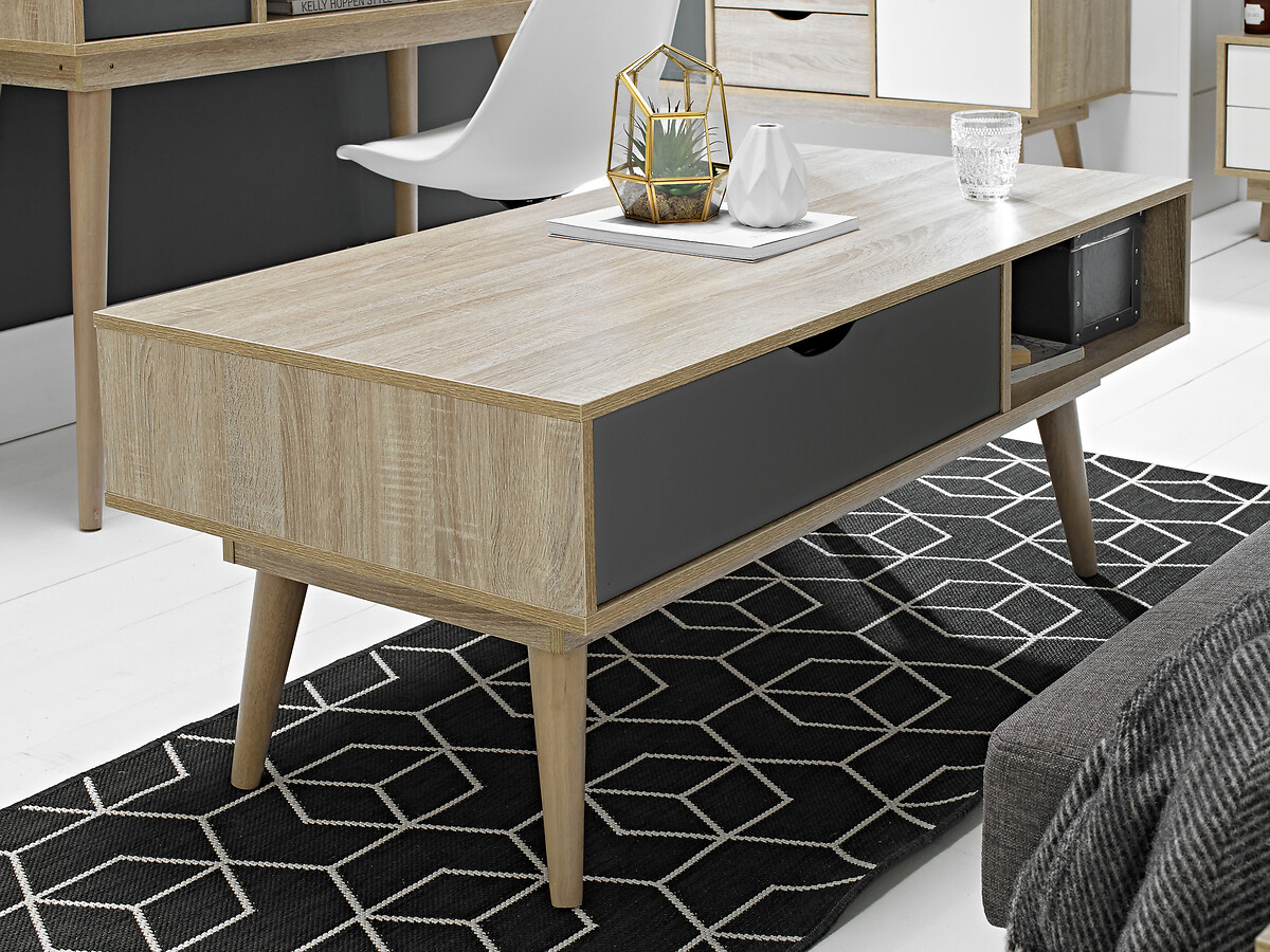 Scandi Style Coffee Table With Single Drawer Grey So Home La Redoute Scandi Style Coffee Table With Single, Scandi Style Coffee Table Uk