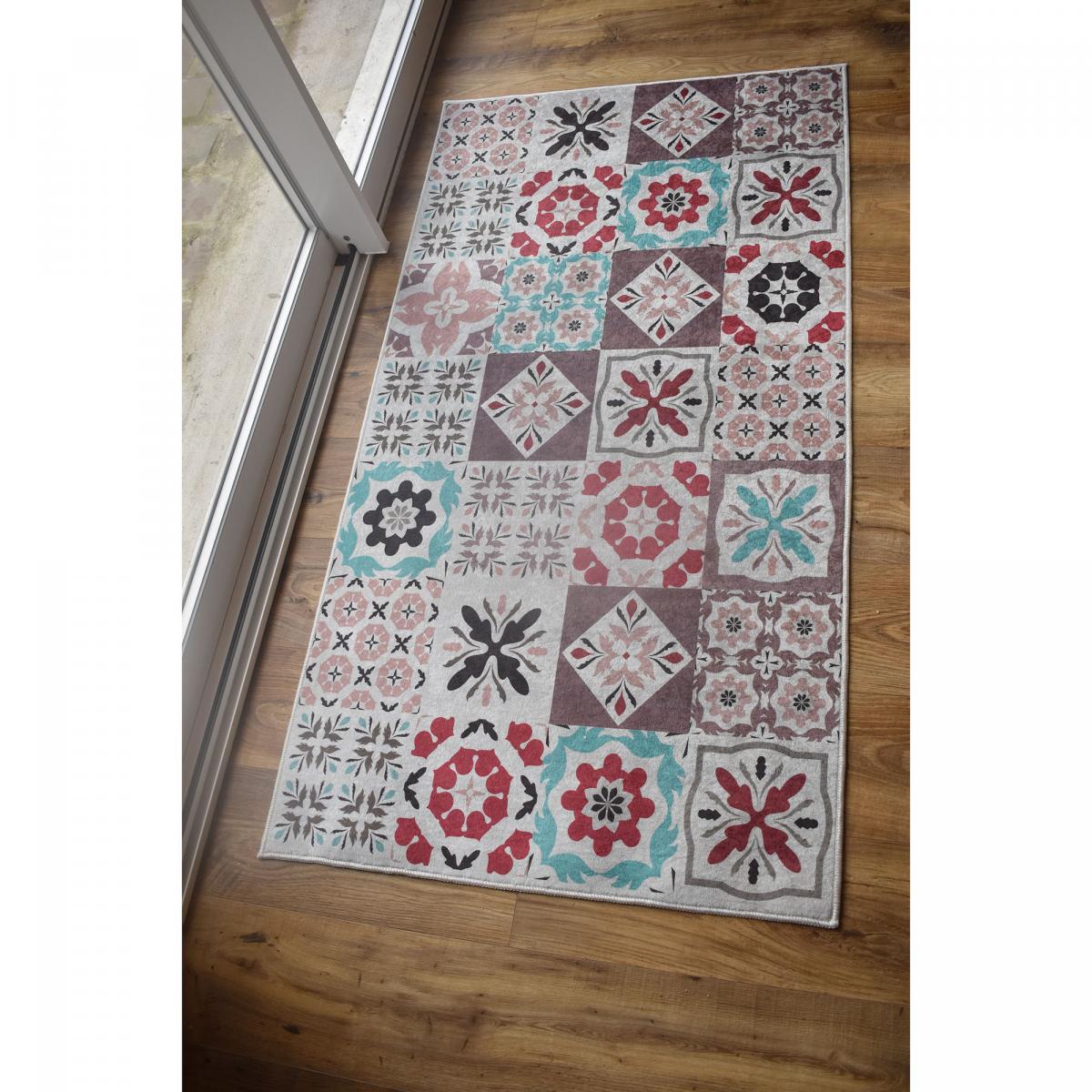 Tapis de cuisine motif carreaux de ci LYN11 A, UN AMOUR DE TAPIS