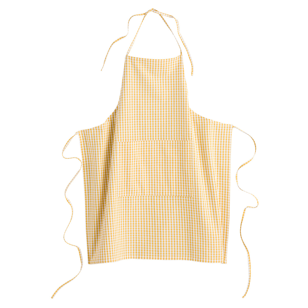 Trattoria Gingham Cotton and Linen Apron