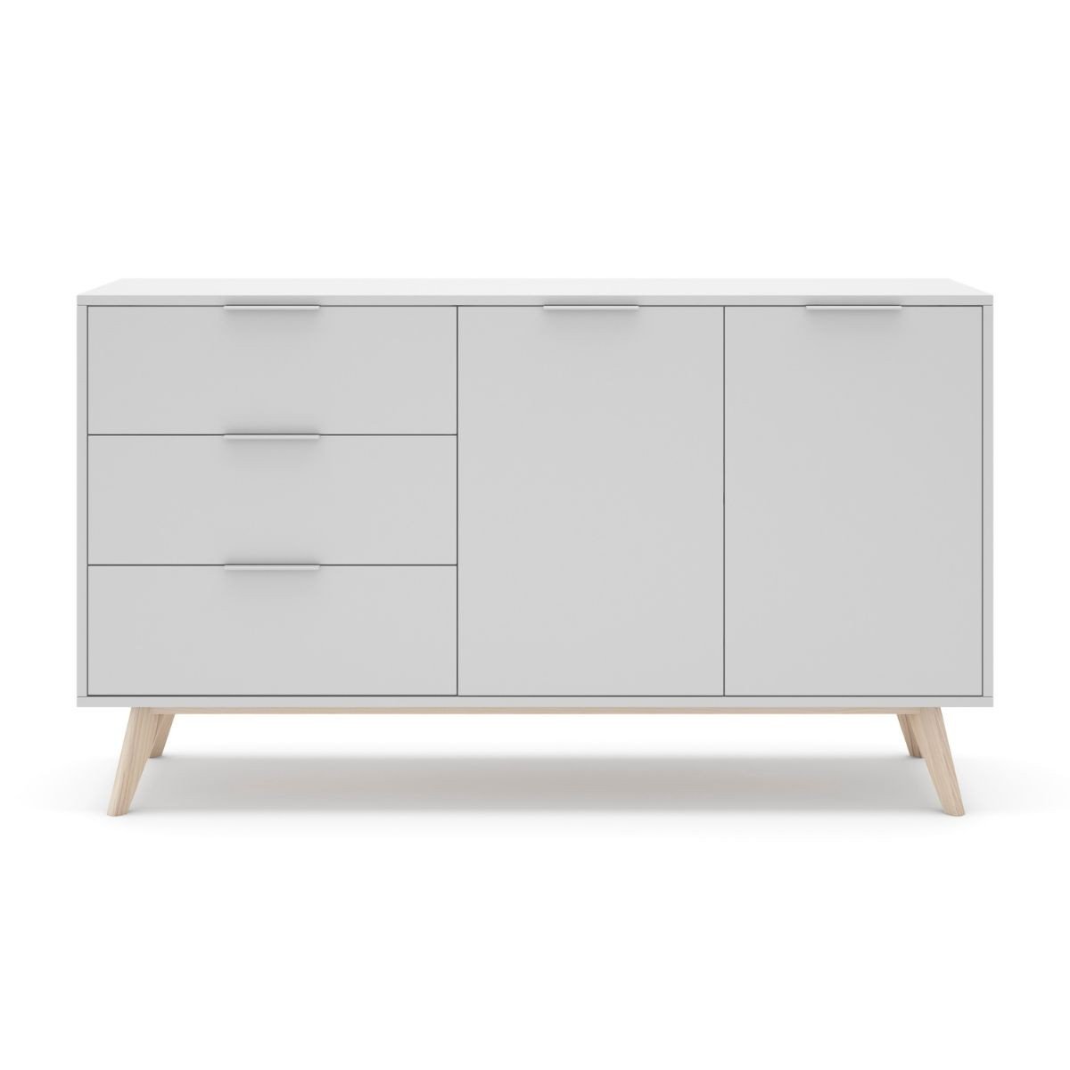 Buffet 2 portes, 3 tiroirs Campus - L140 cm, CALICOSY