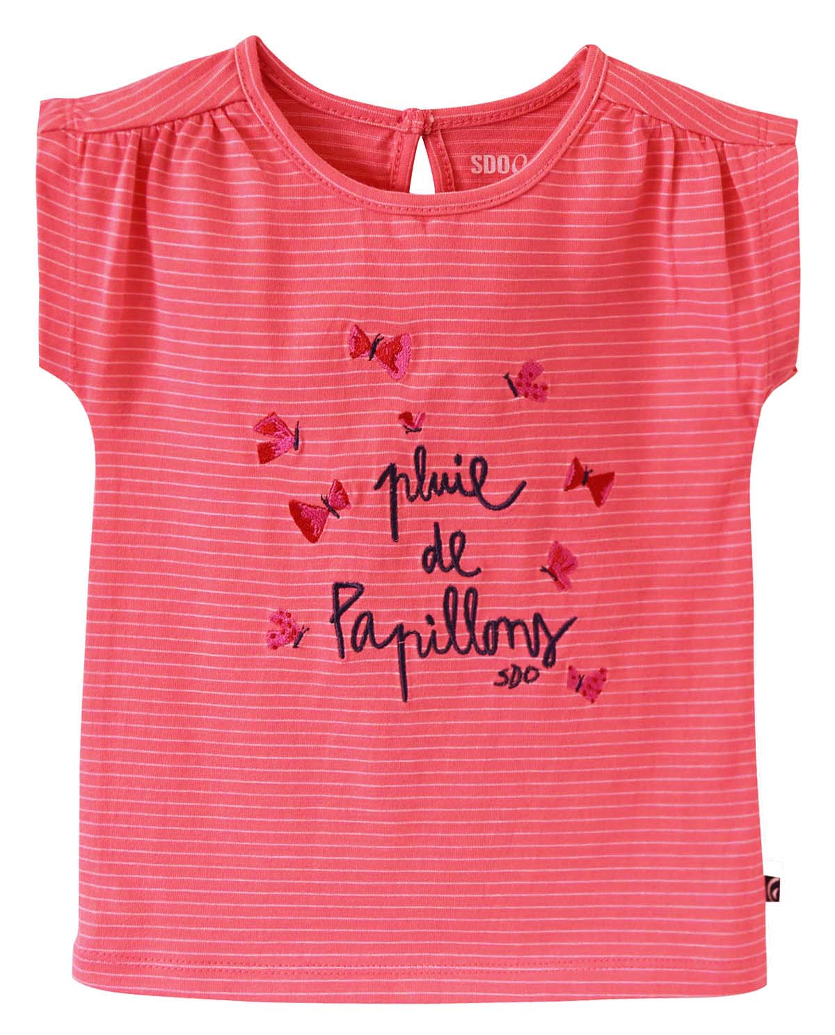 Tee shirt rose cathel, SUCRE D'ORGE