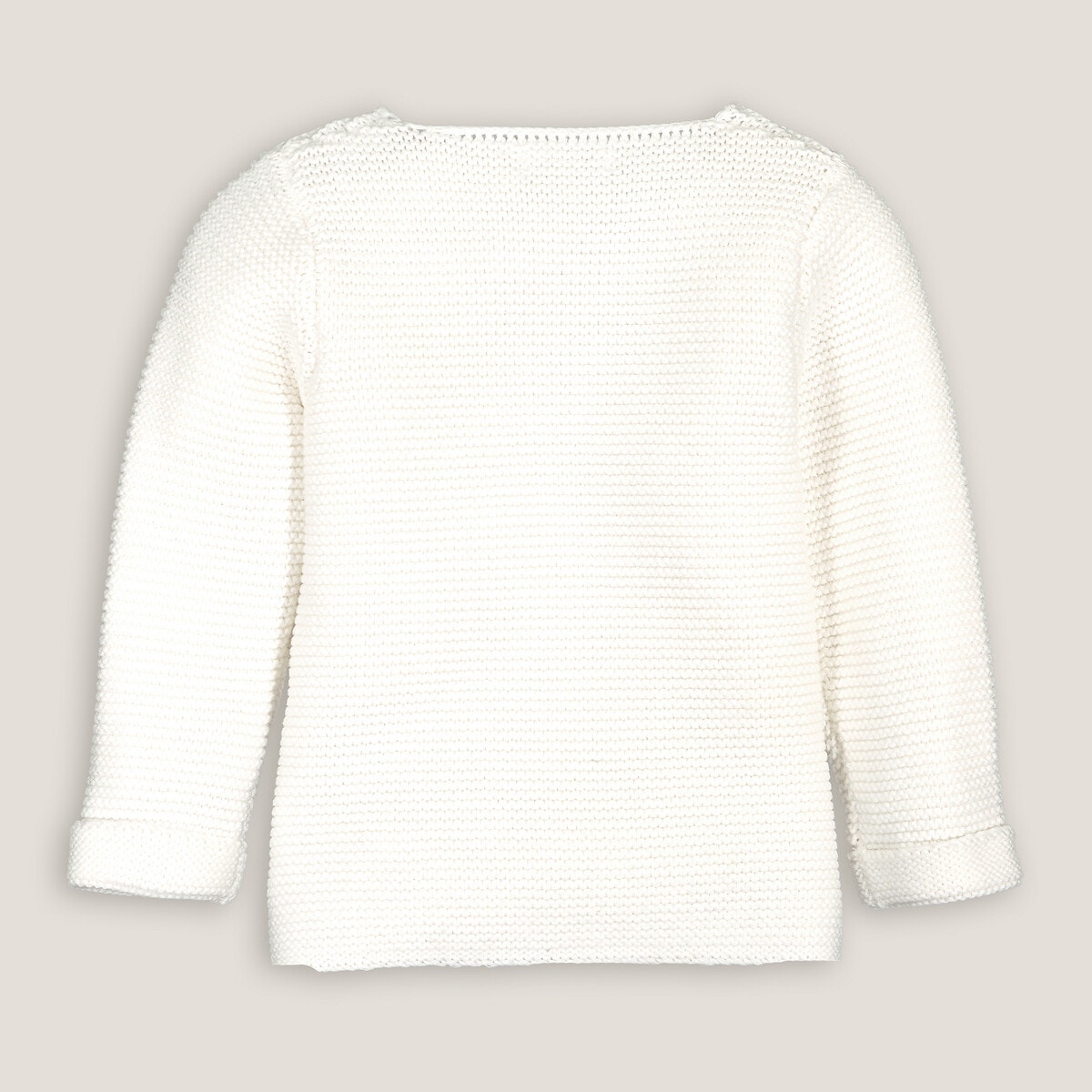 Micu Micu - Gilet tricoté en coton biologique- Ecru