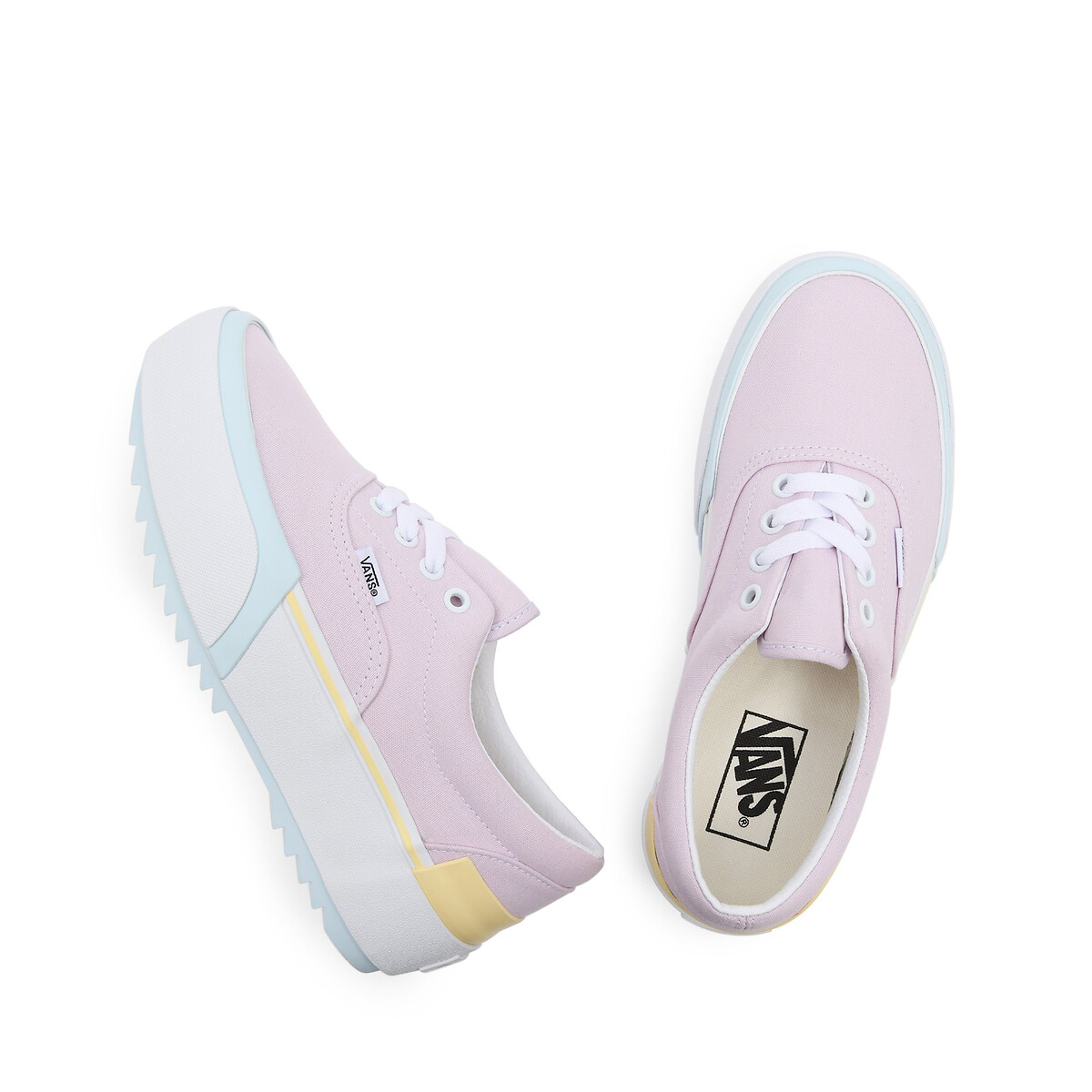 vans pink era stacked